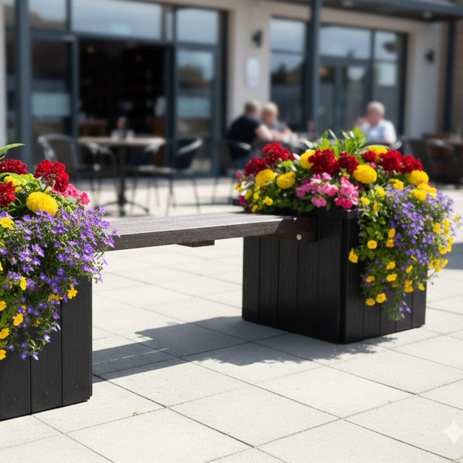 Recycled Plastic Planter Bench - Suitable for hospitality areas