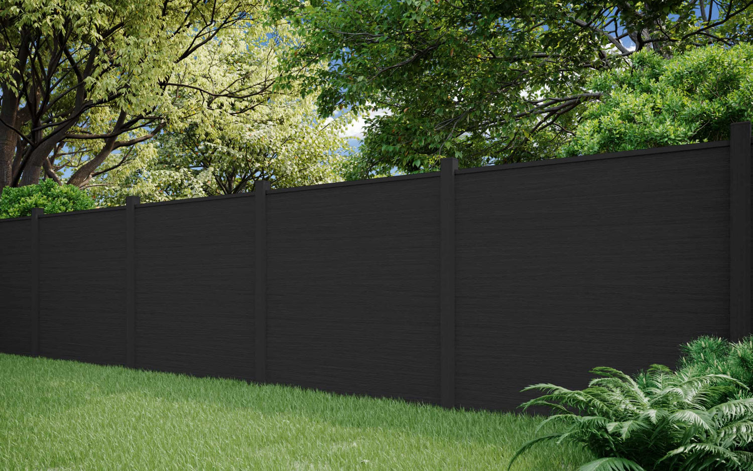 black composite fencing