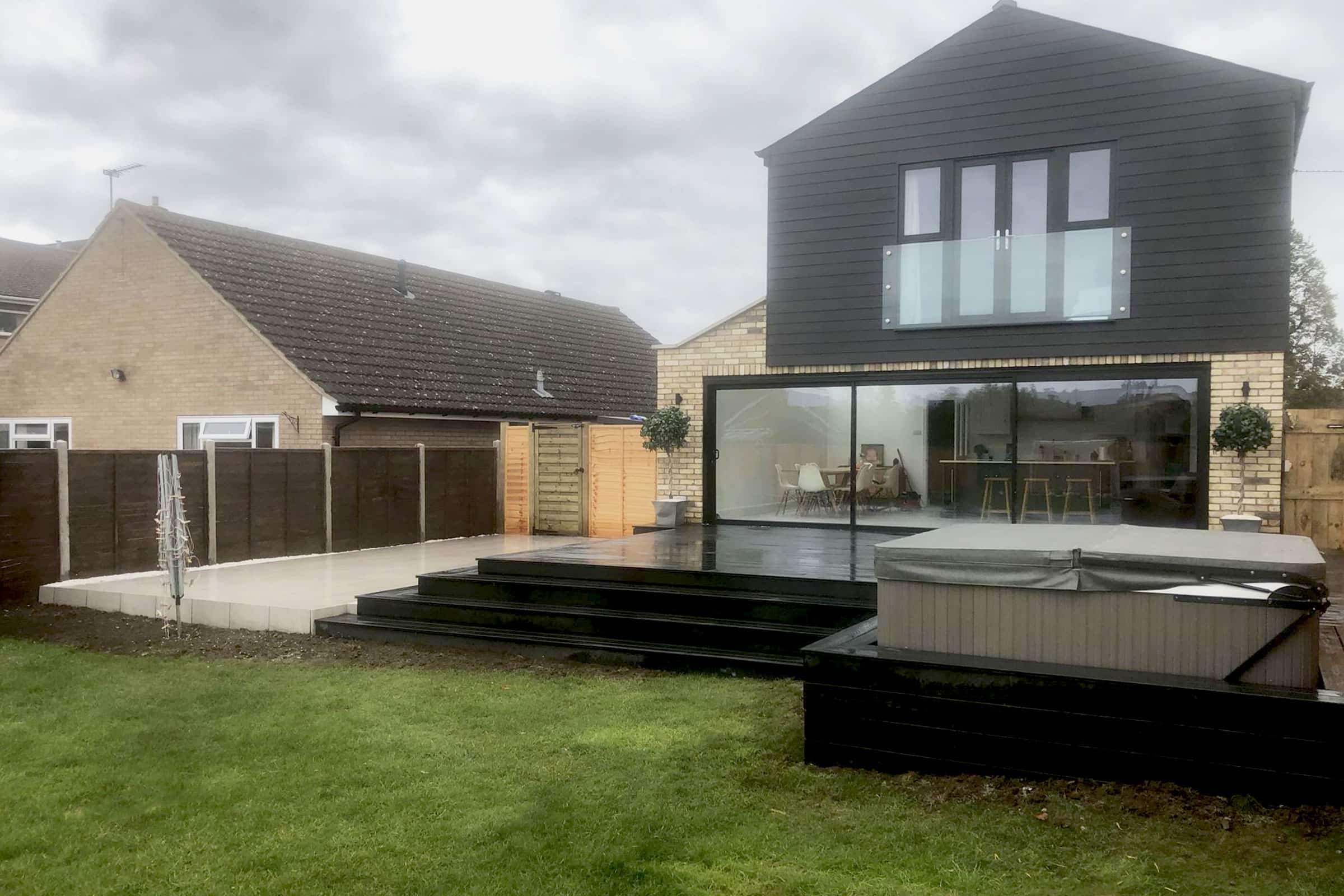 charcoal garden decking