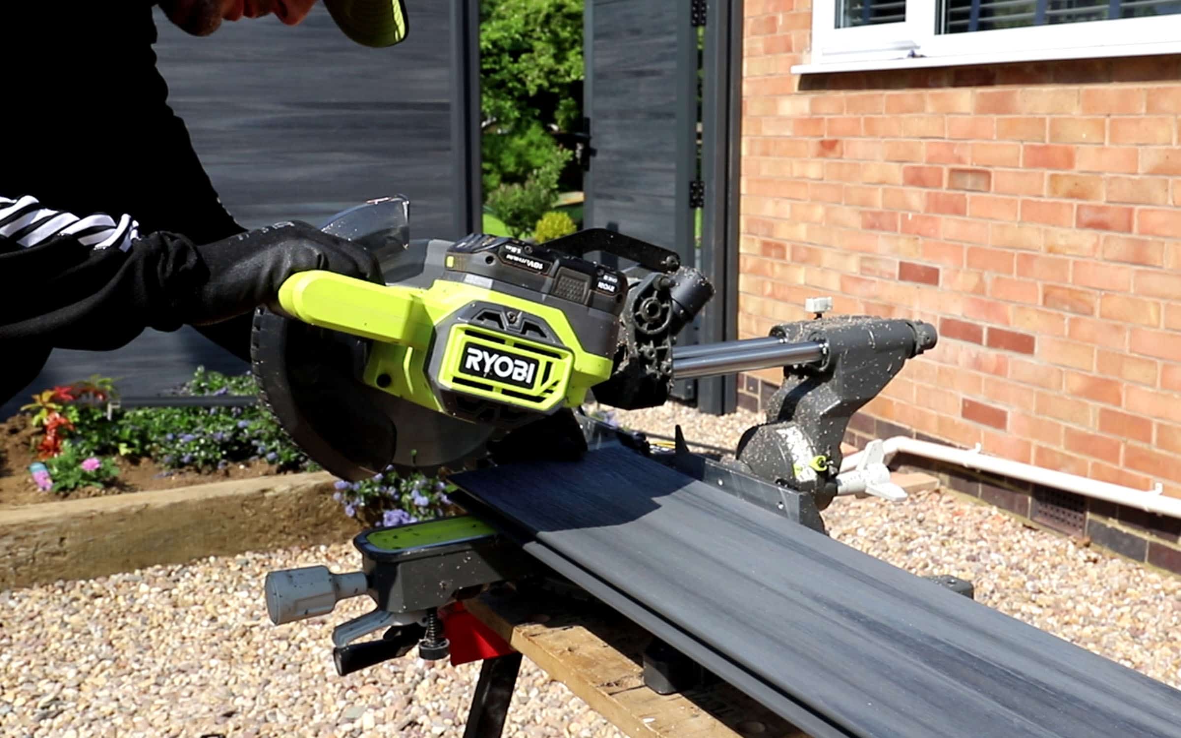 cutting composite fence panels