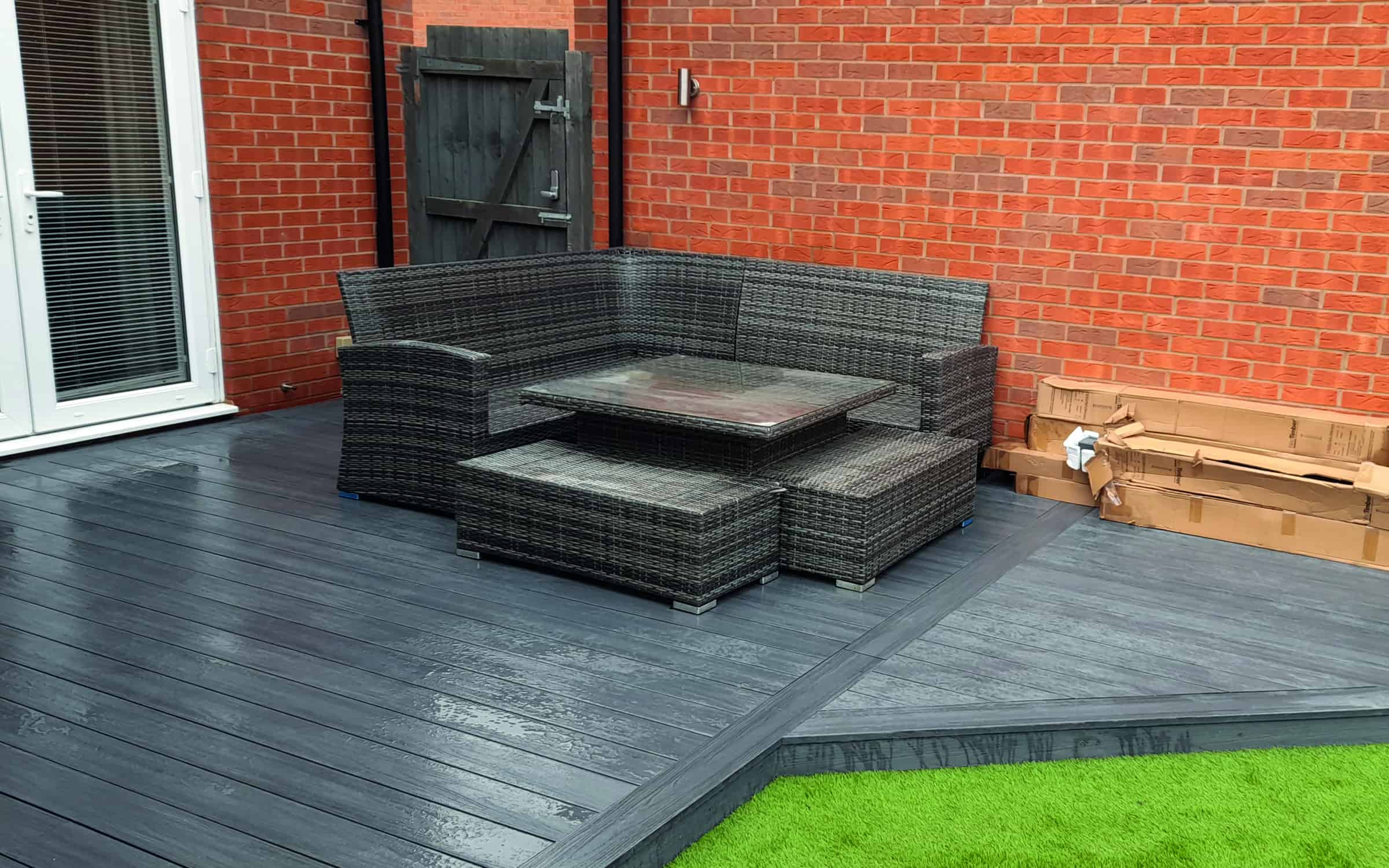 how to fix standing water on composite decking