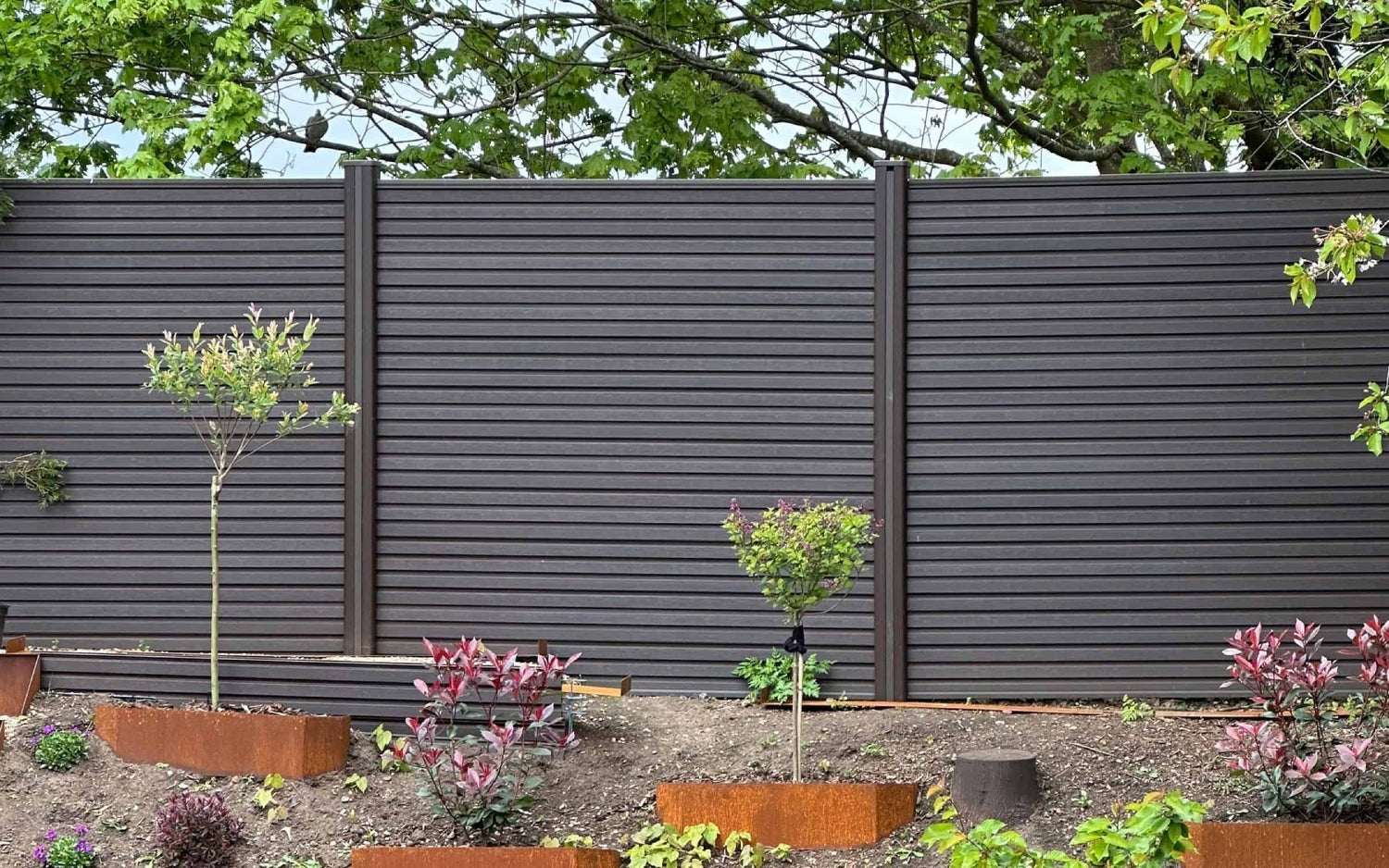 NeoTimber Grey composite fencing. 