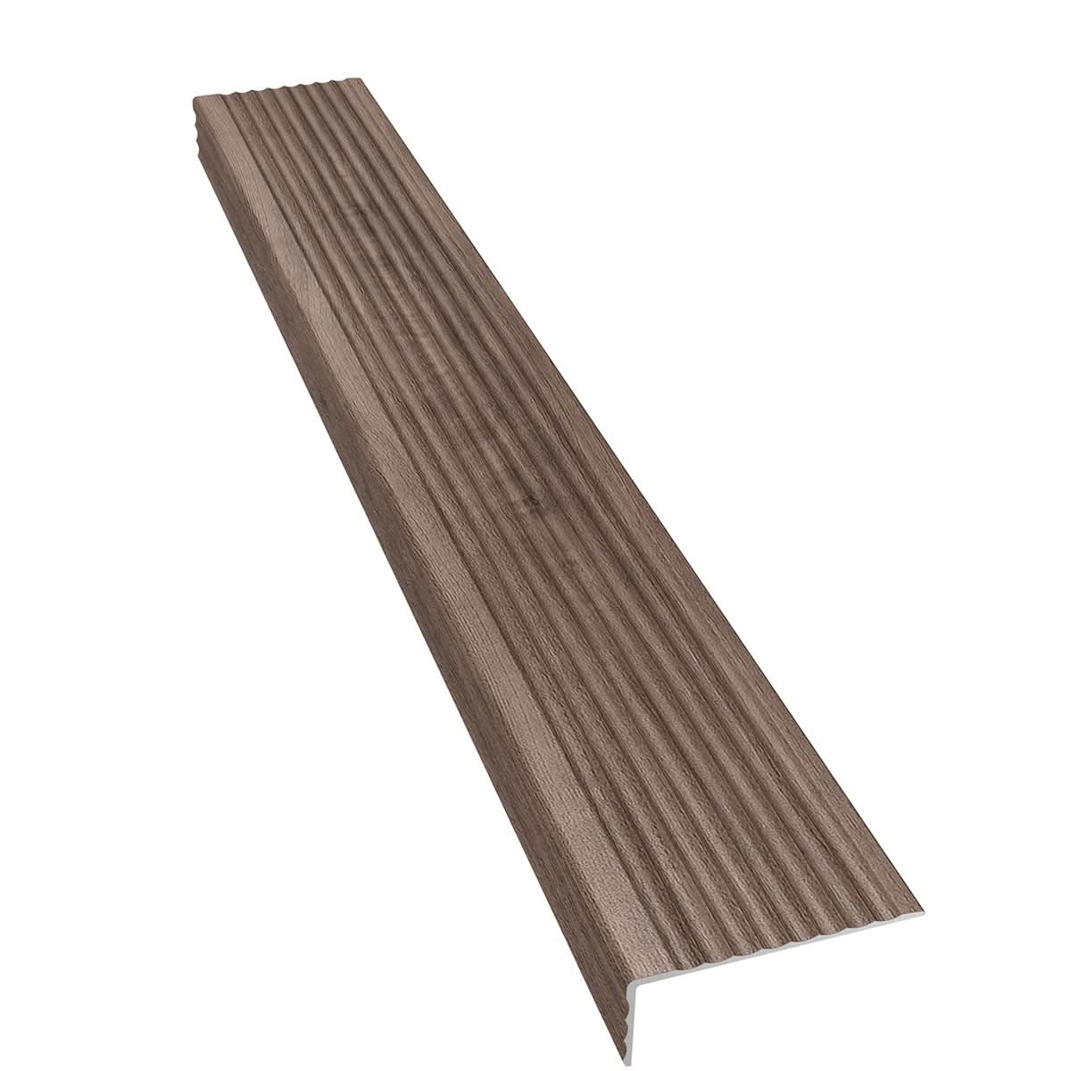 Woodgrain-Effect Aluminium Decking Corner Trim Walnut