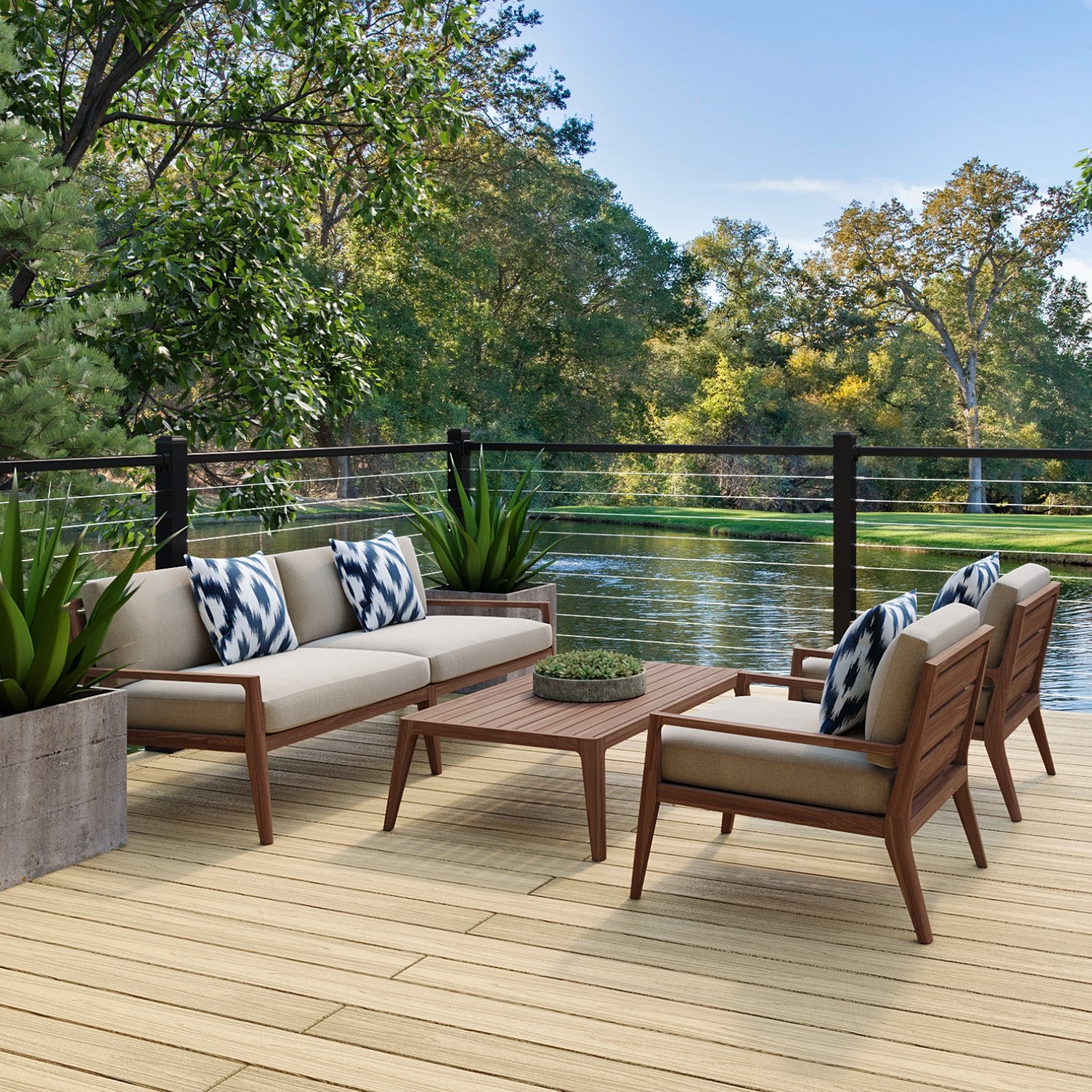 NeoTimber® Aluminium Wire Balustrade - Architectural balance