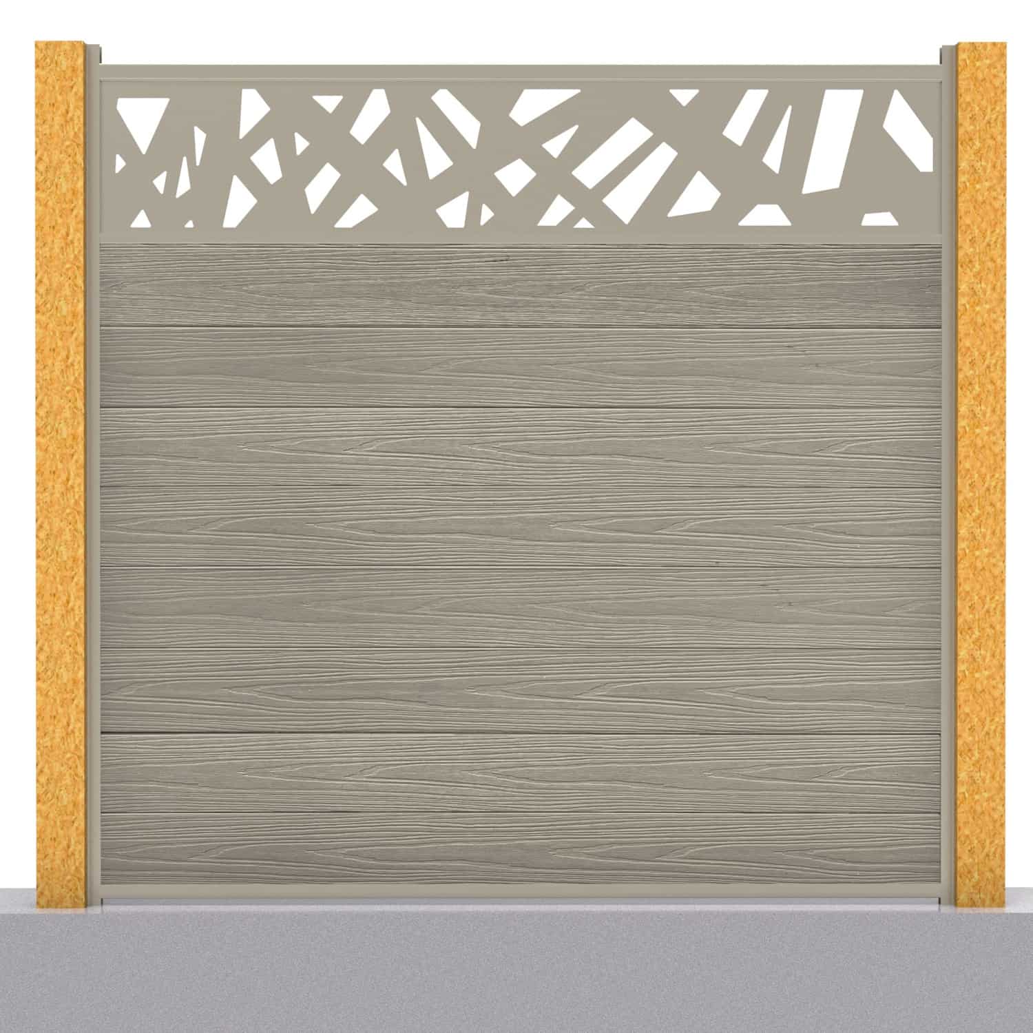 Deluxe Composite Fence Panel Set - Contemporary Design