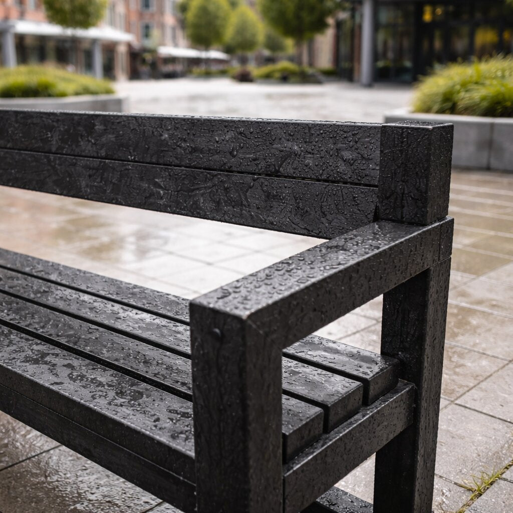 Recycled Plastic City Bench - Basic maintenance required