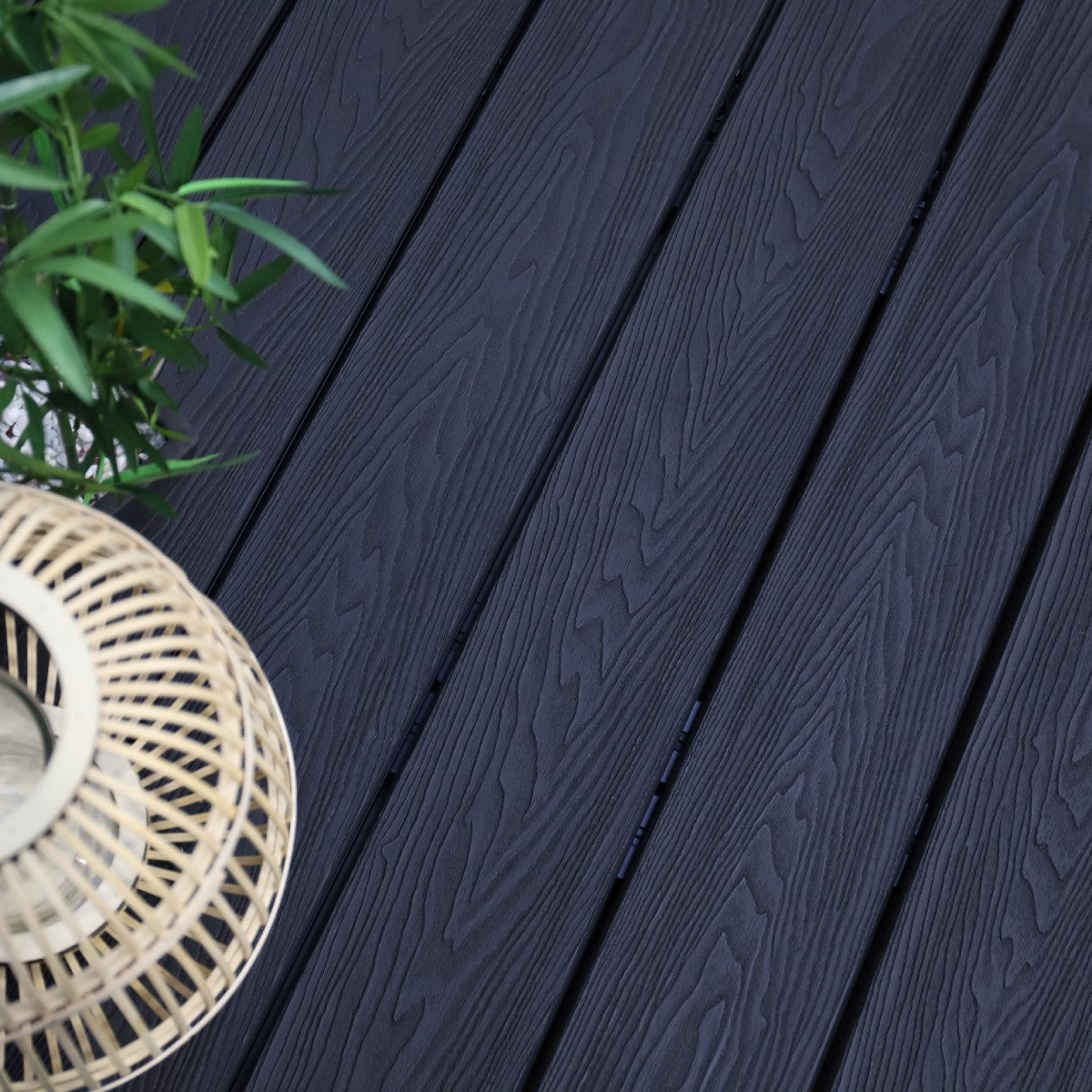 NeoTimber Classic Solid Composite Deck Board - charcoal deck