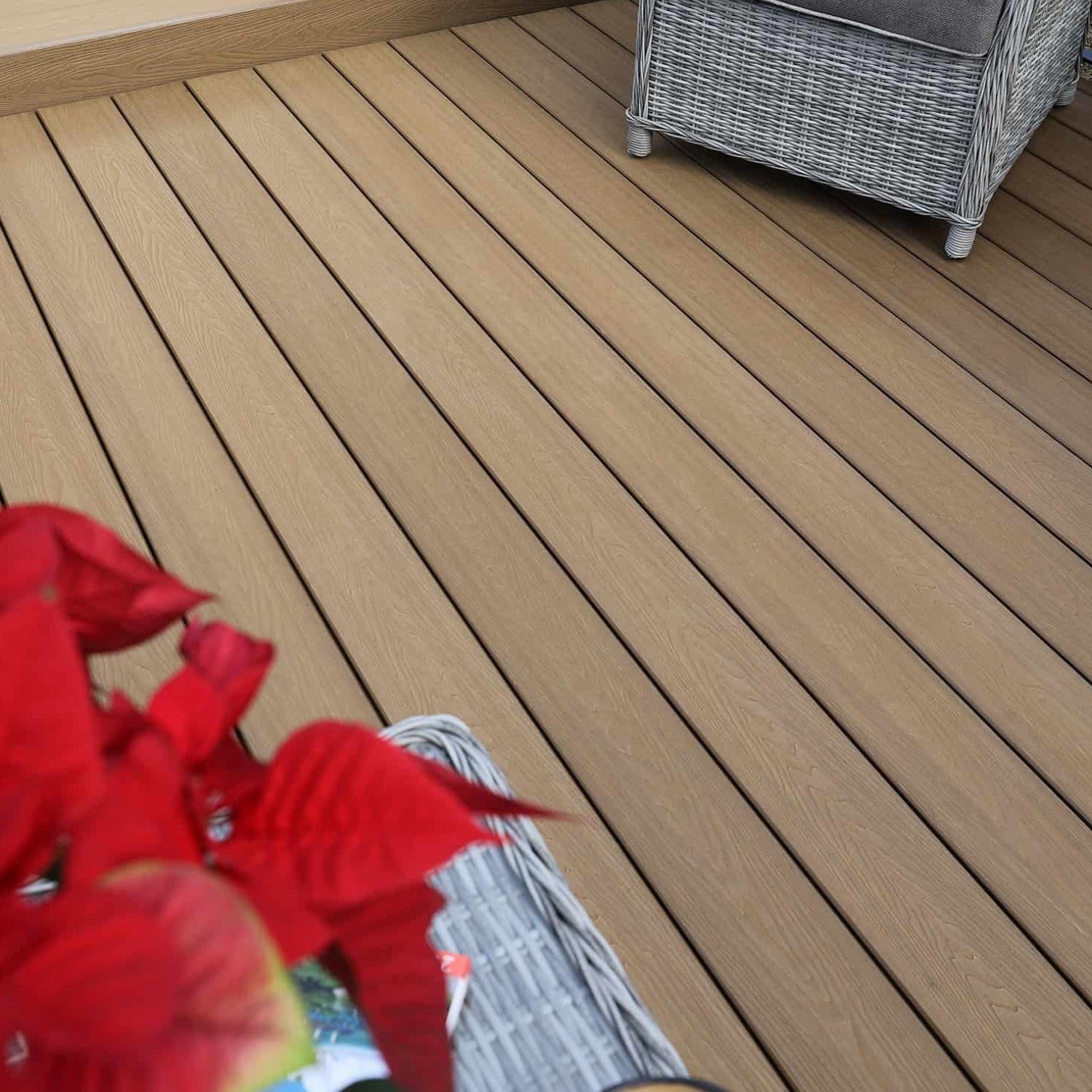 NeoTimber Classic Solid Deck Board - Teak decking terrace