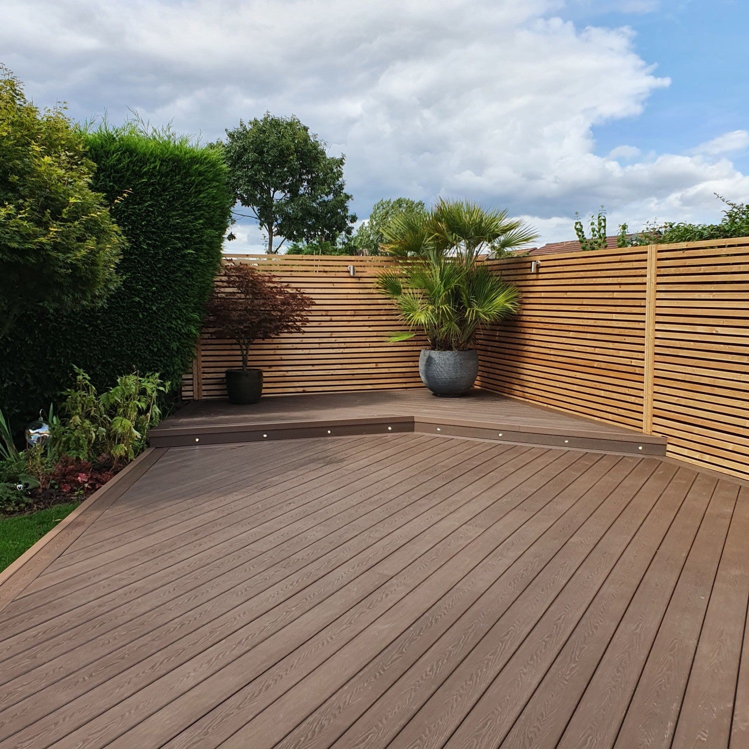 NeoTimber Classic Solid Deck Board - Chocolate decking outdoor space