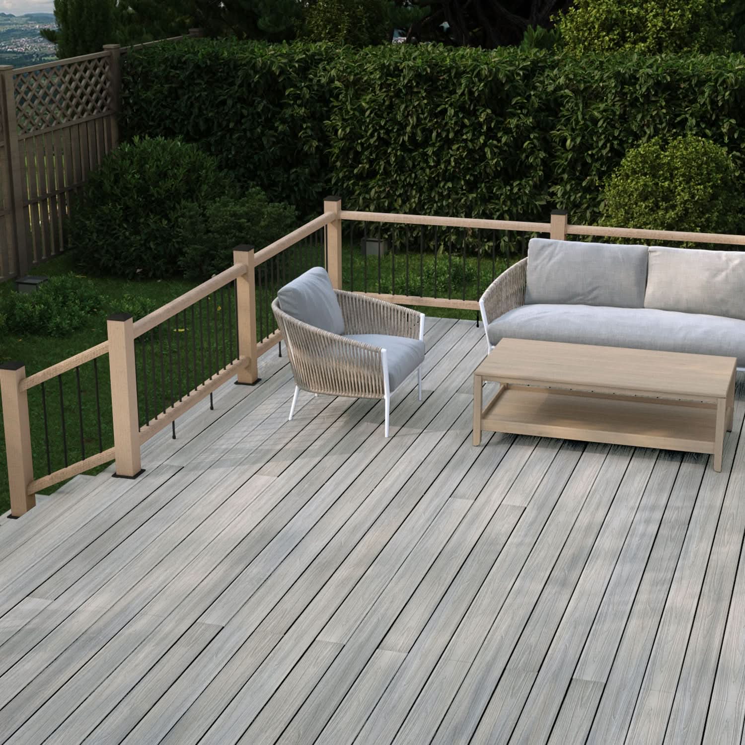 NeoTimber Ash White Composite Decking Balustrades