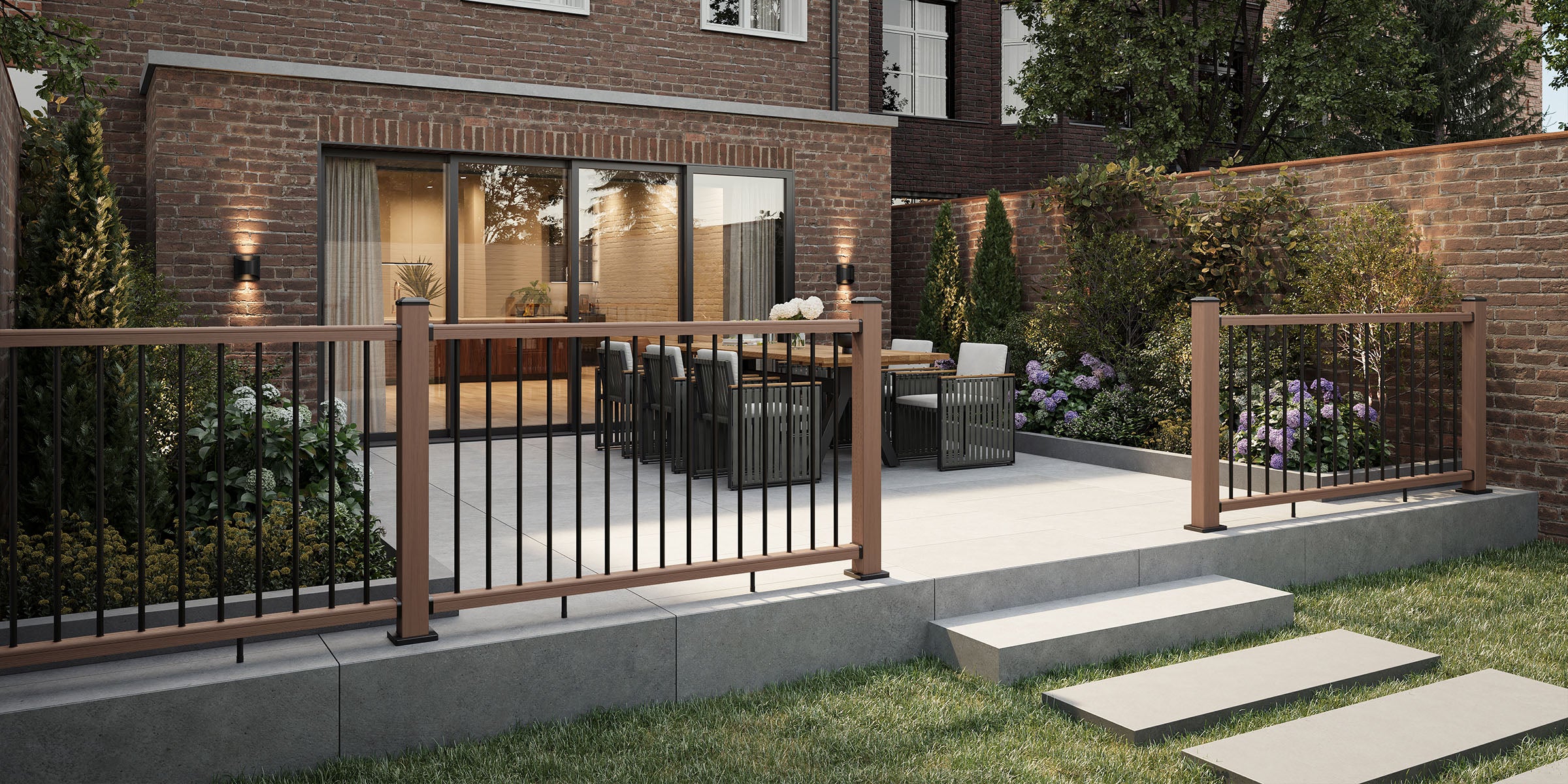 NeoTimber Composite Balustrades - Modern garden