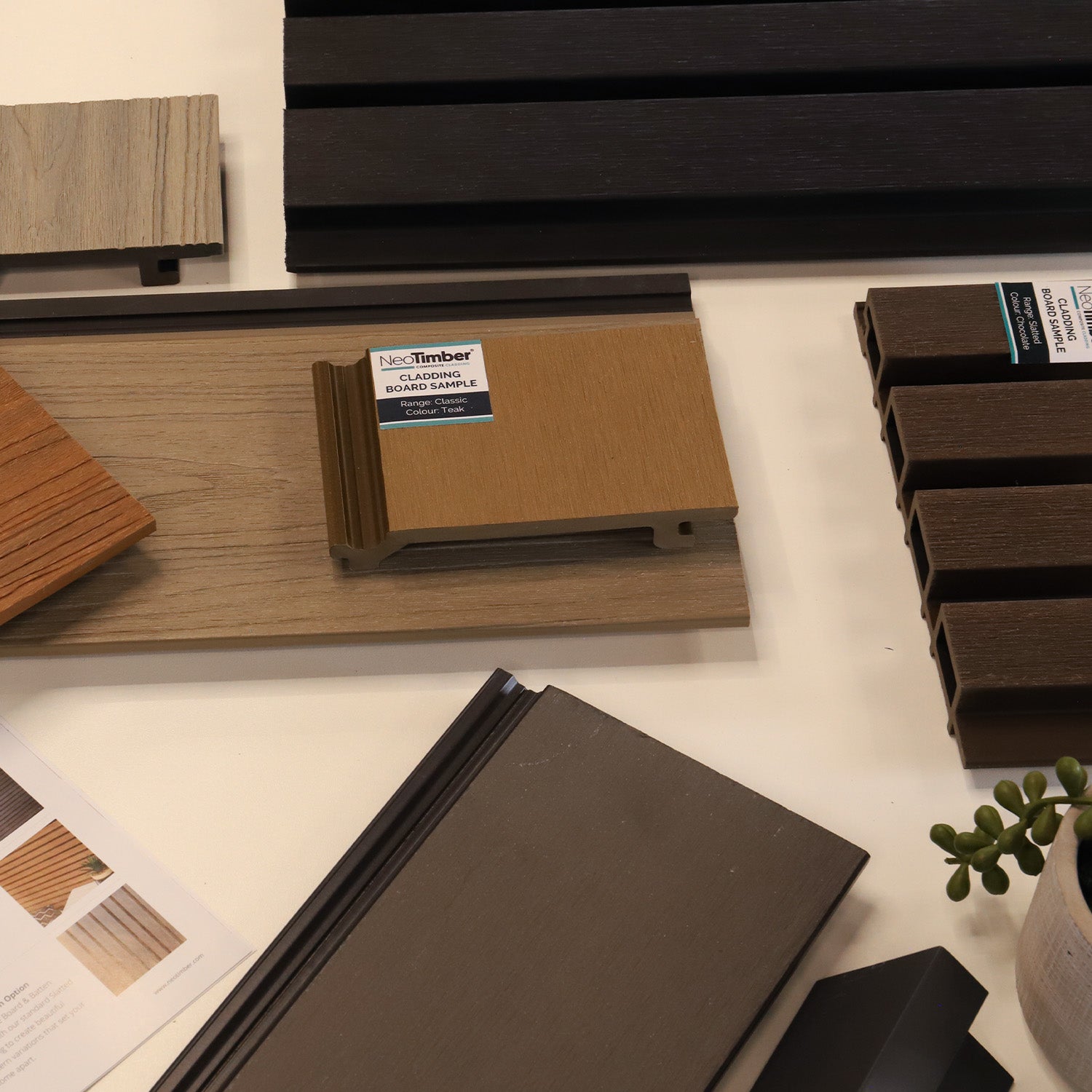 NeoTimber Composite Cladding - Compare colours and textures