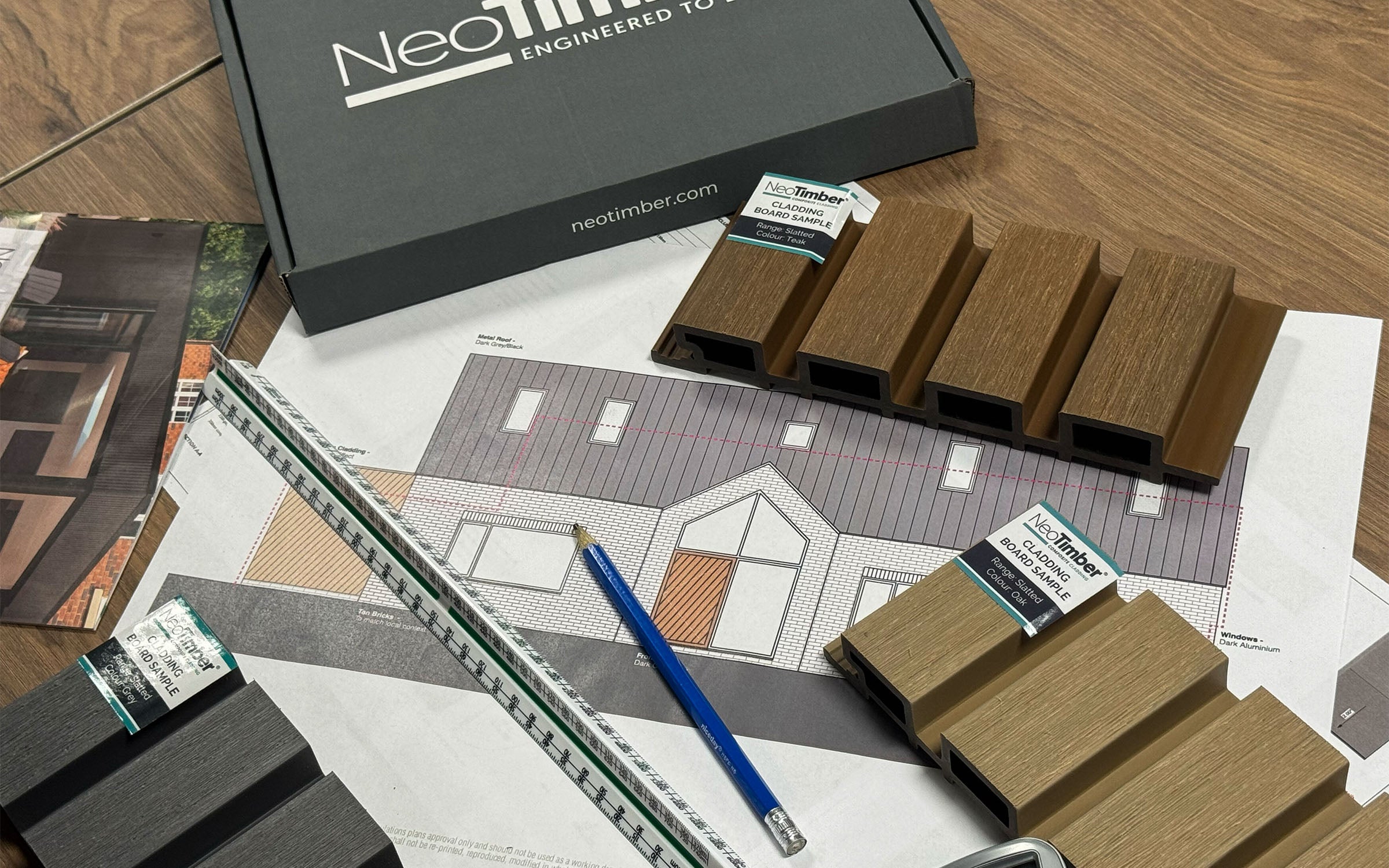 NeoTimber Composite Cladding Samples - Plan your project
