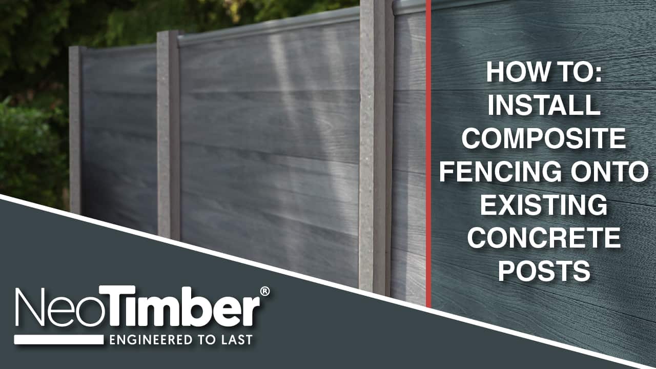 Installing composite fencing onto existing concrete posts installation video