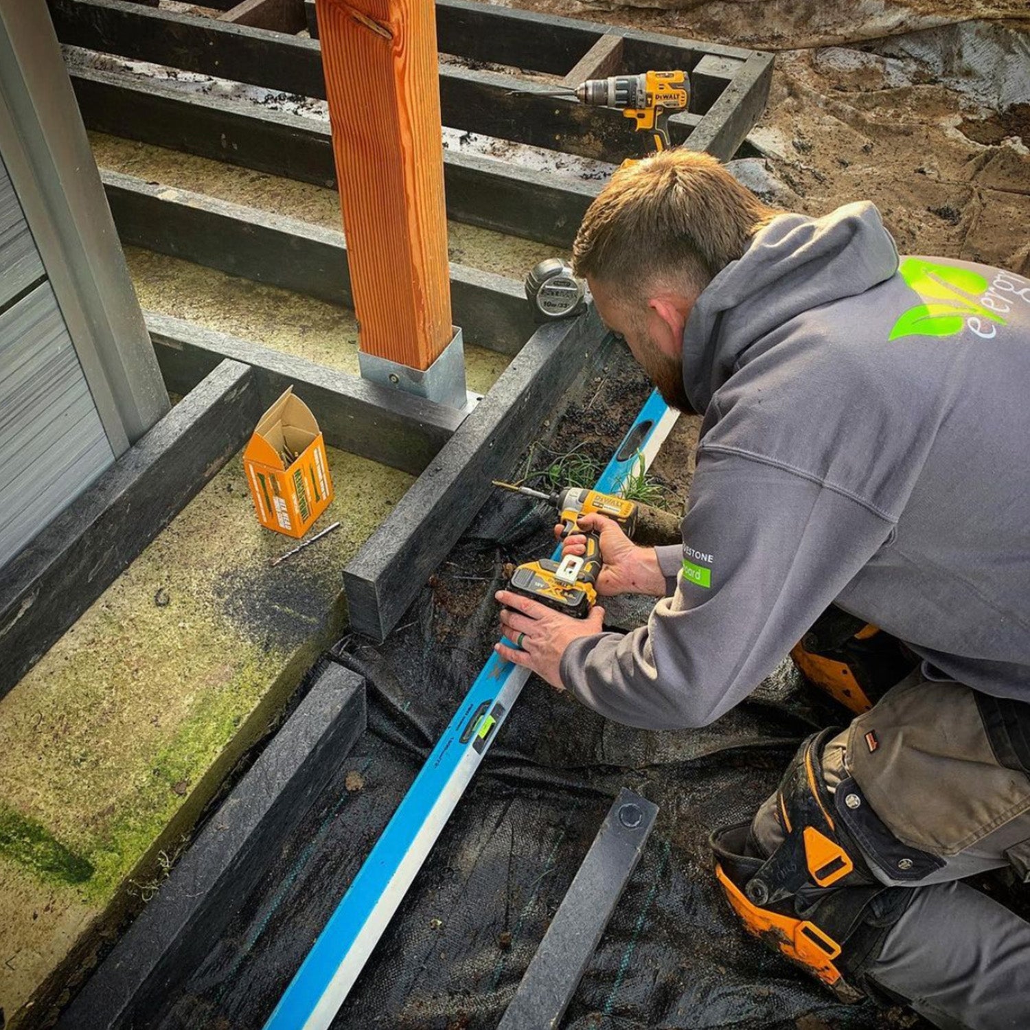 NeoTimber Decking Subframe - Recycled plastic posts