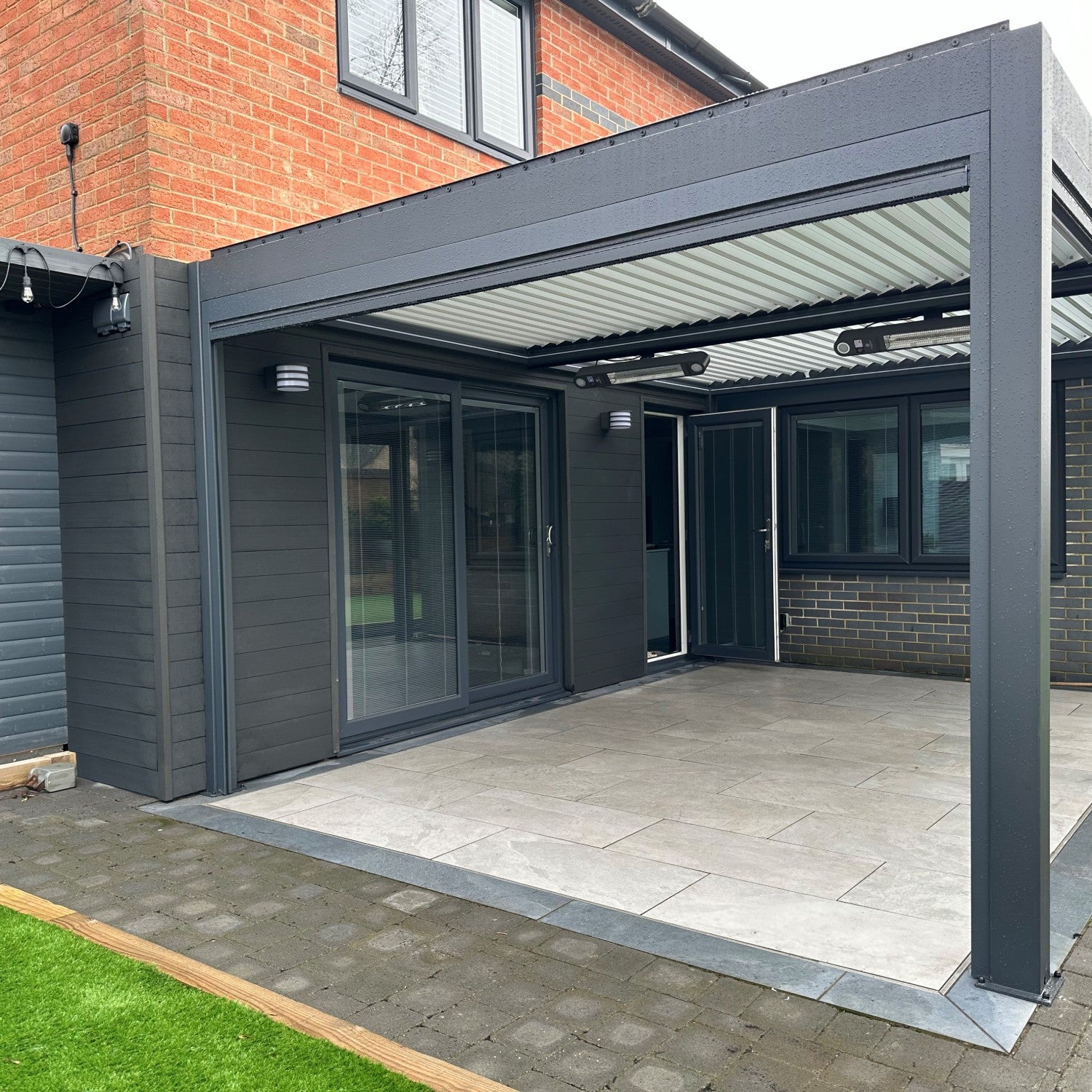 NeoTimber Deluxe Brushed Composite Cladding Board - Modern garden space