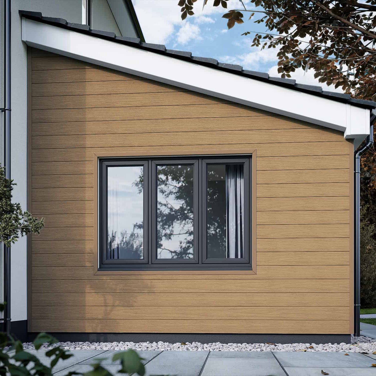 NeoTimber Deluxe Brushed Composite Cladding Board - Oak