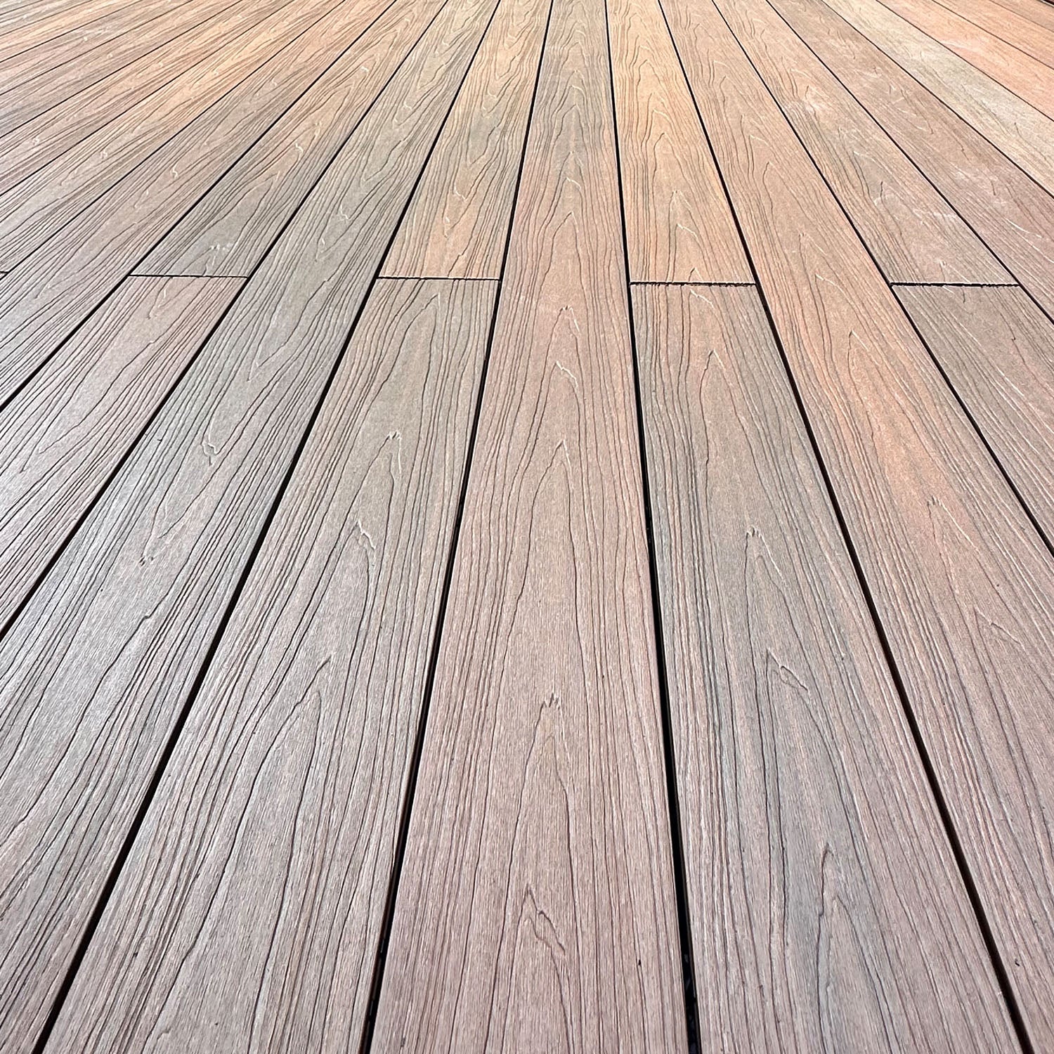Deluxe narrow teak composite deck