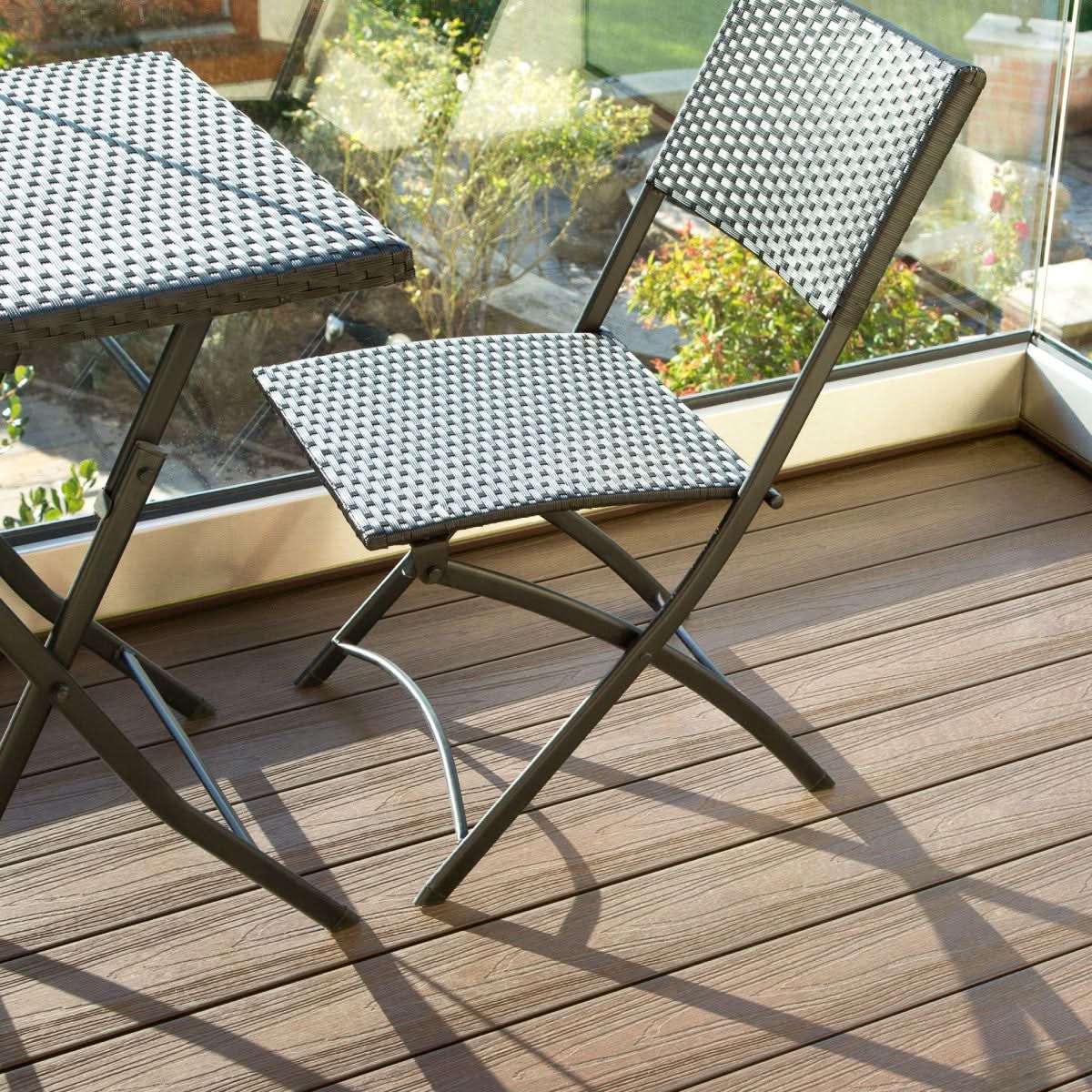 NeoTimber Deluxe Hollow Composite Decking – Chocolate – Lifestyle Deck View