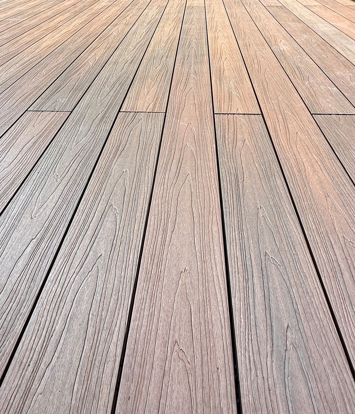 Deluxe wide teak composite deck