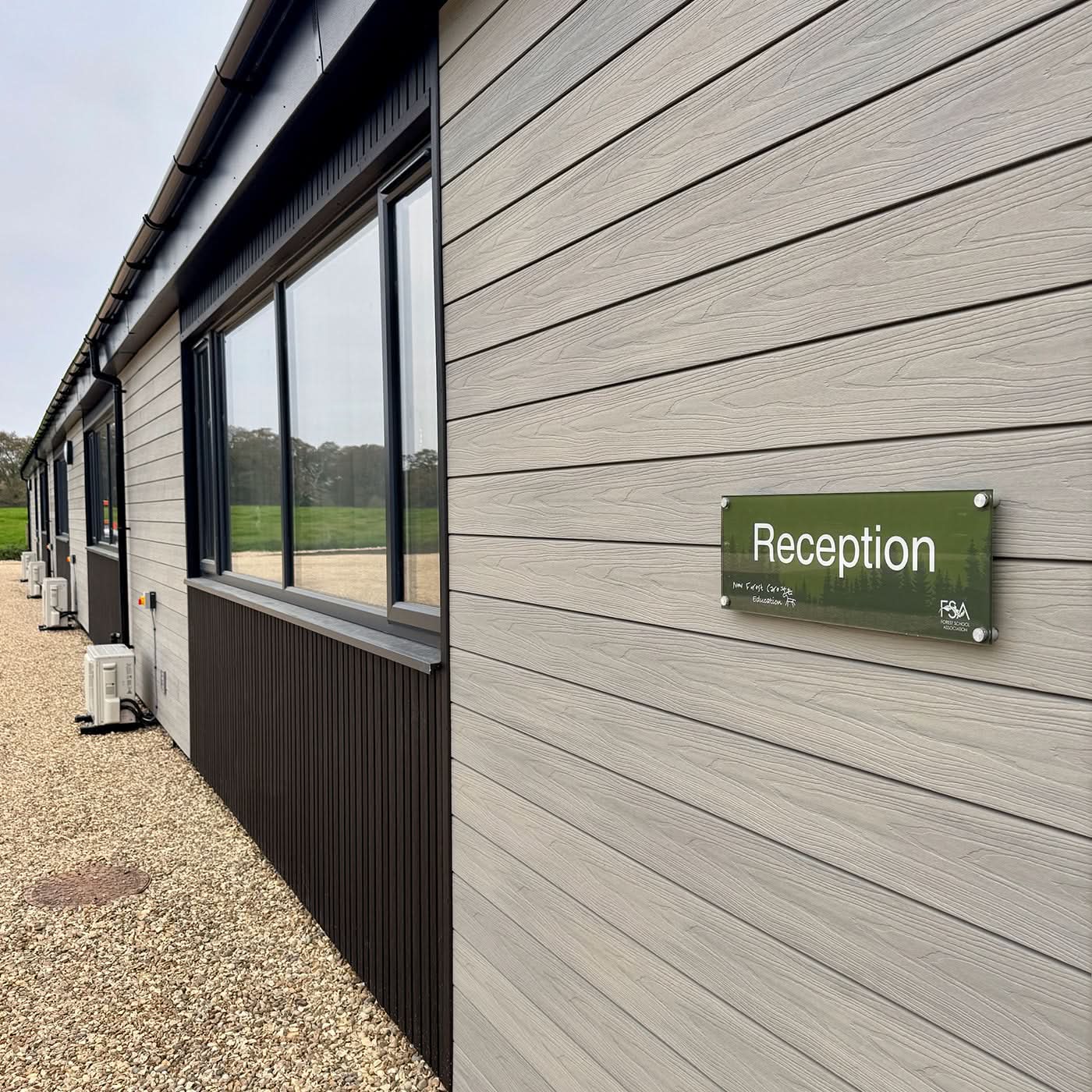 NeoTimber Deluxe Woodgrain Composite Cladding Board – Silver Birch – Lifestyle Cladding View