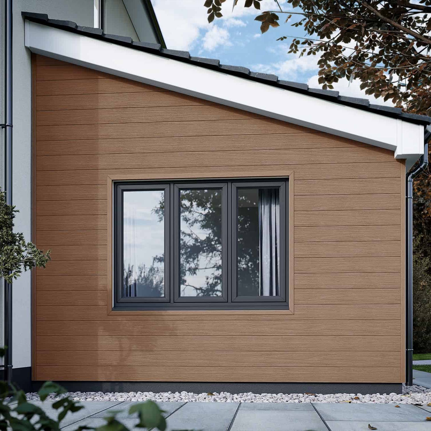 Deluxe Woodgrain Teak Composite Cladding Board