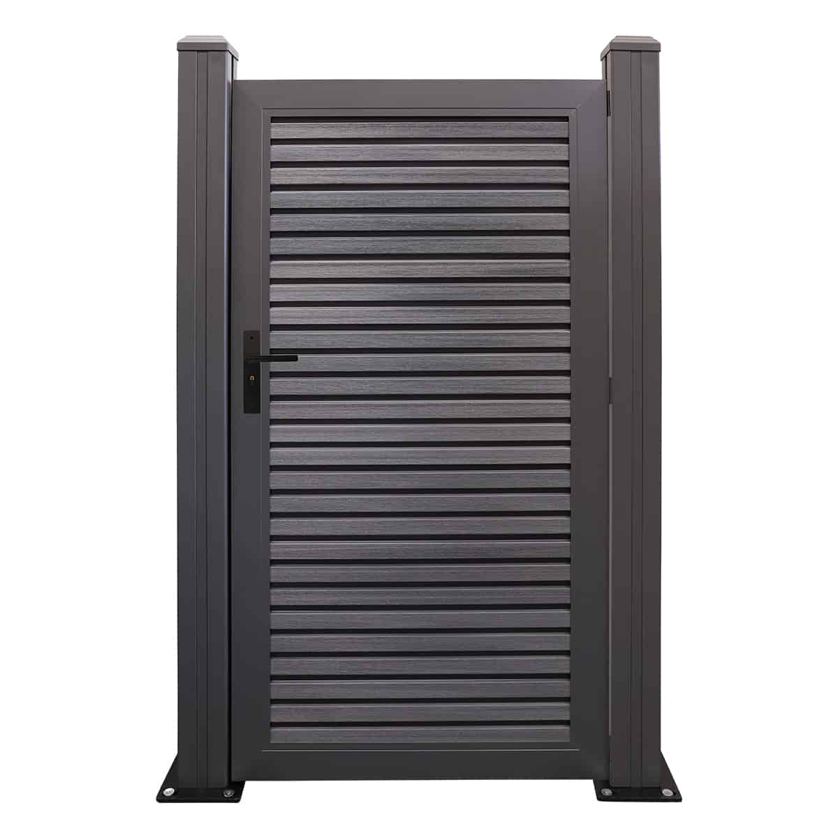 Slatted Composite Gate Grey
