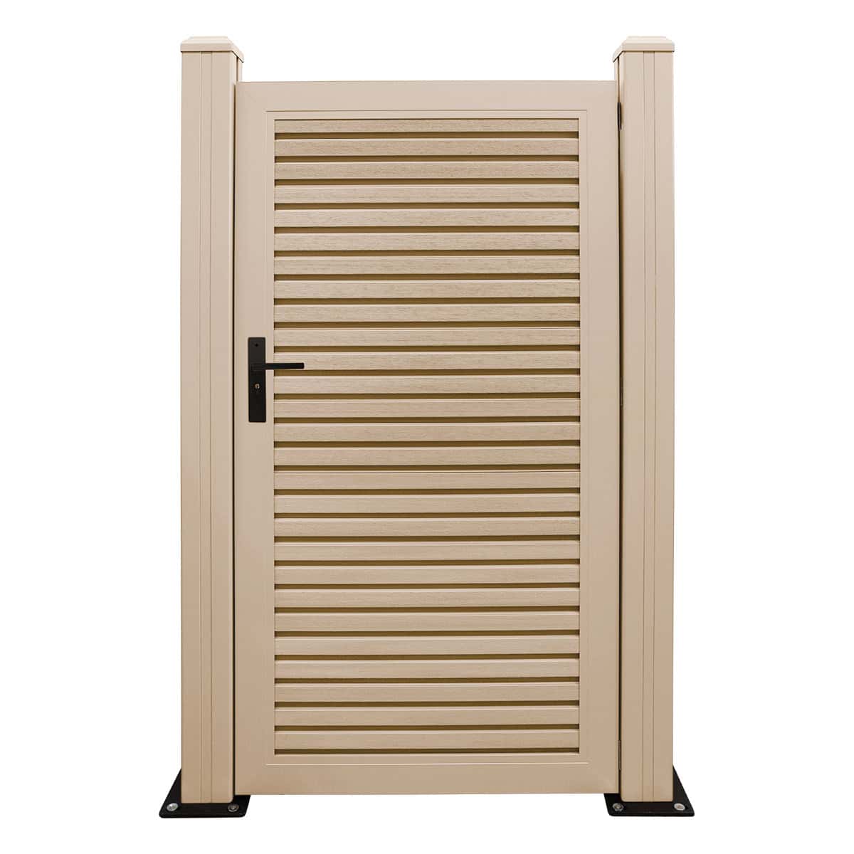 Slatted Composite Gate Ash White