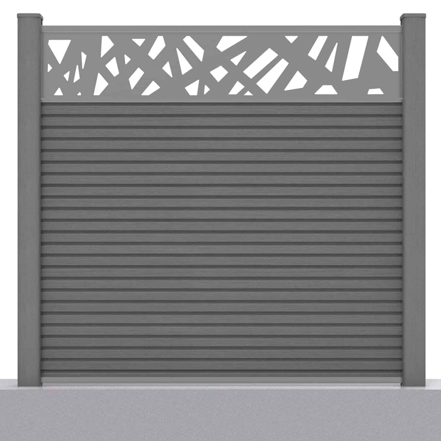 slatted composite fence panel set contemporary design
