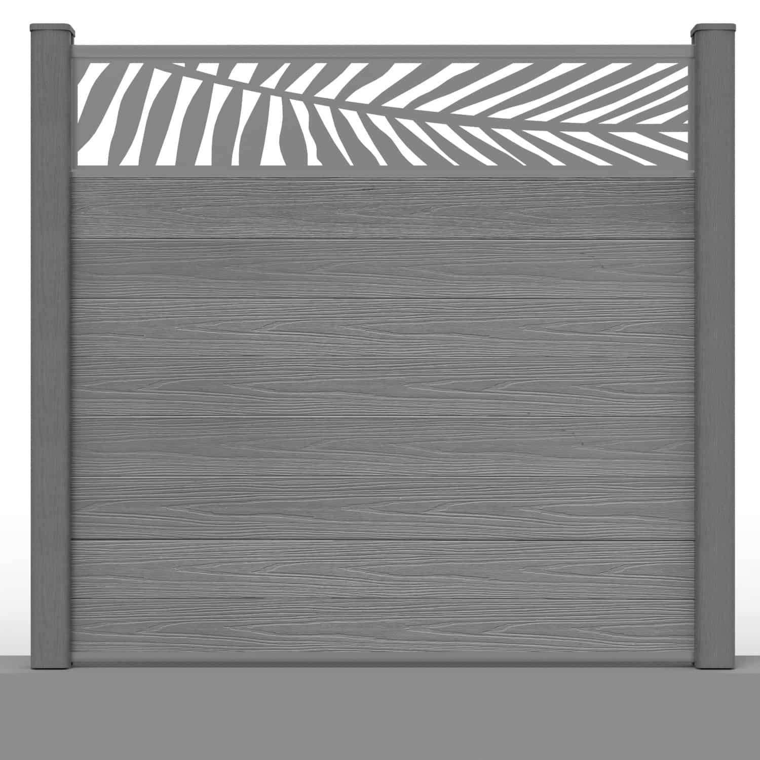 deluxe composite fence panel set leaf design