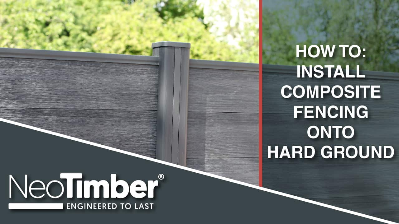 Installing composite fencing onto hard ground installation video