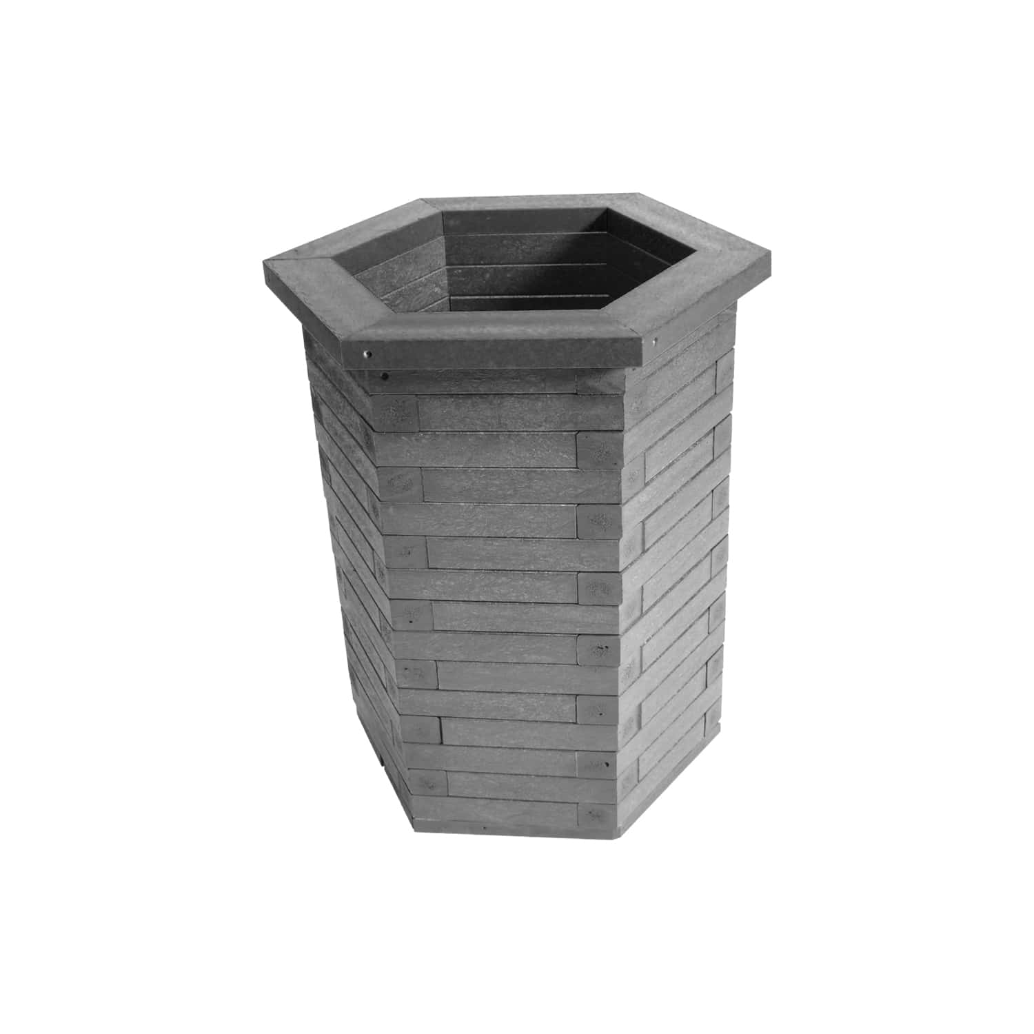 Recycled Plastic Hexagonal Planter