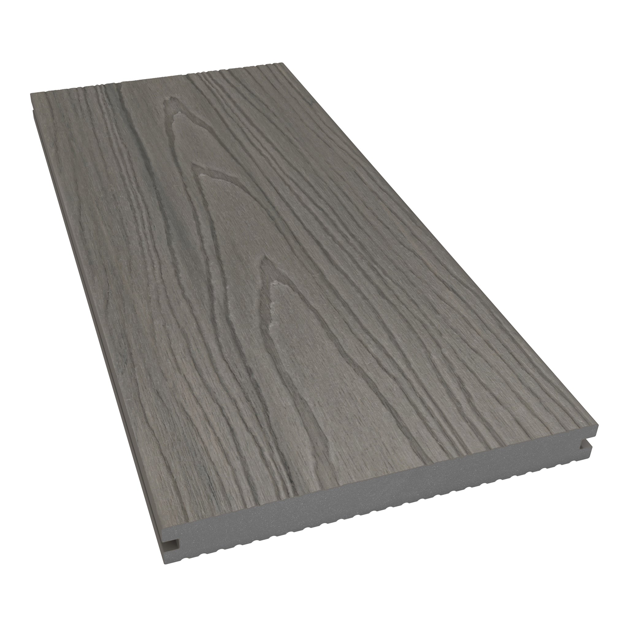 NeoTimber Deluxe Wide Composite Decking Board – Antique – Angled Close Up