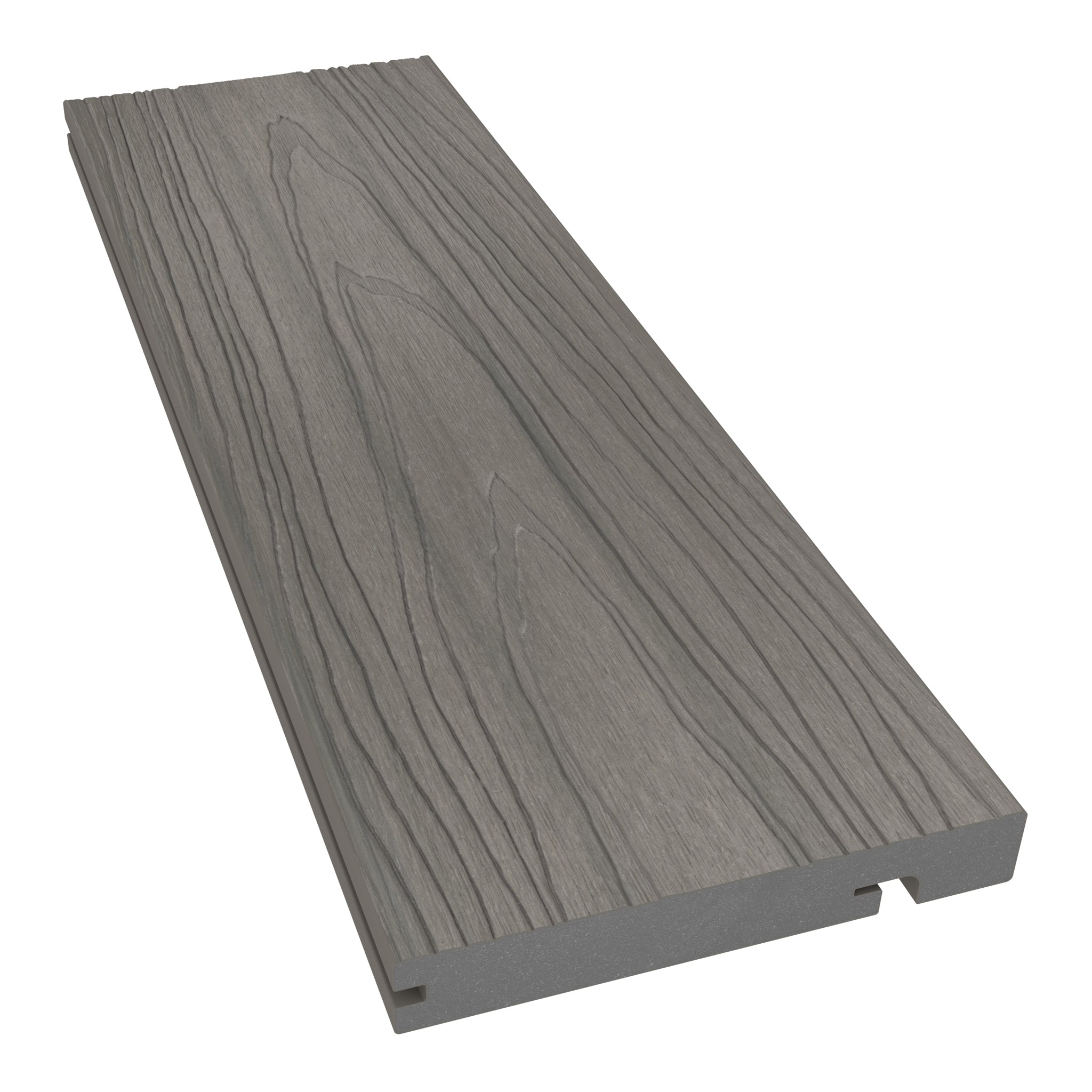 NeoTimber Deluxe Woodgrain Composite Decking Edge Board – Antique –  Angled Close Up