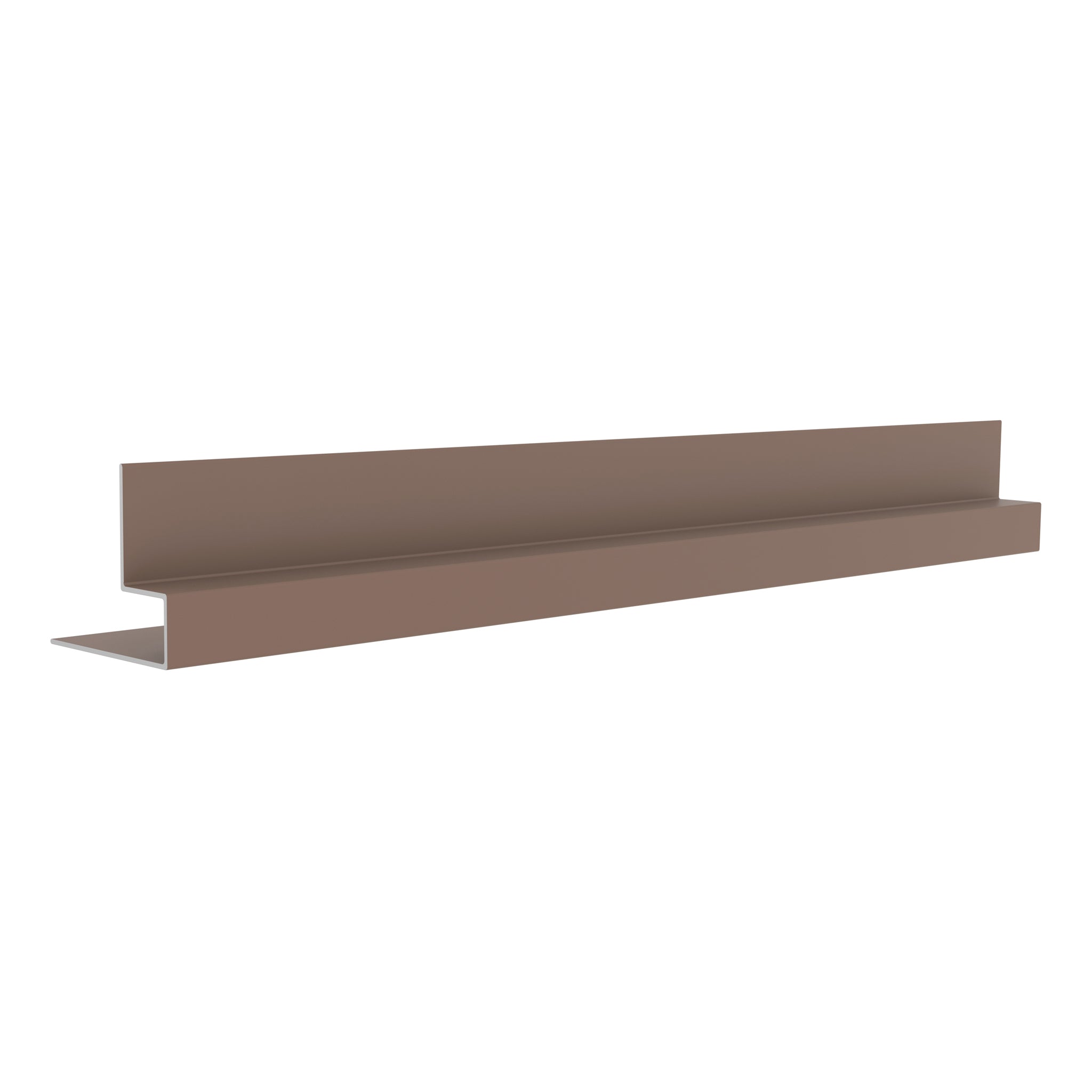 NeoTimber Classic & Deluxe Composite Cladding End Trim – Teak – Angled Close Up