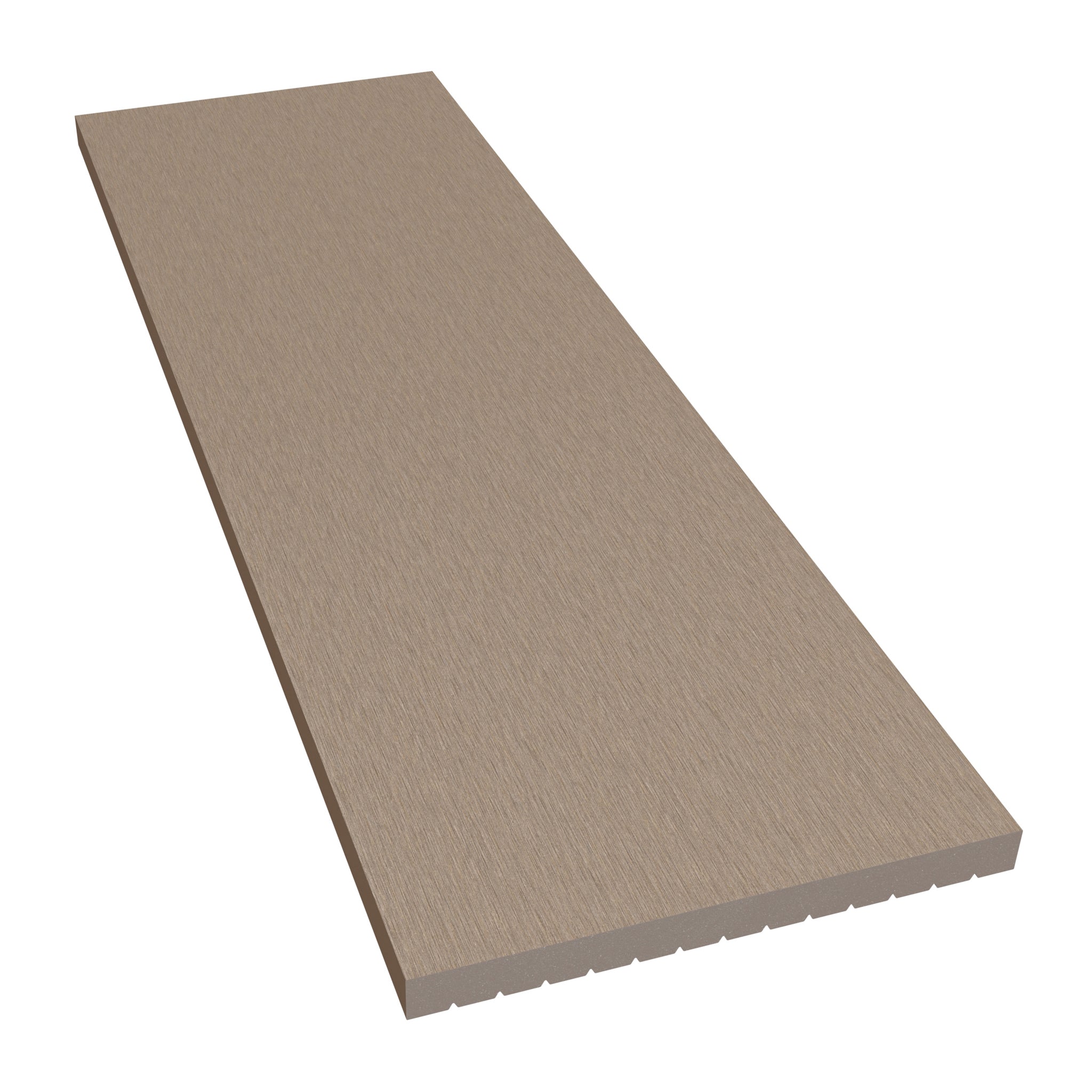 NeoTimber Classic Composite Decking Fascia Board– Teak – Angled Close Up