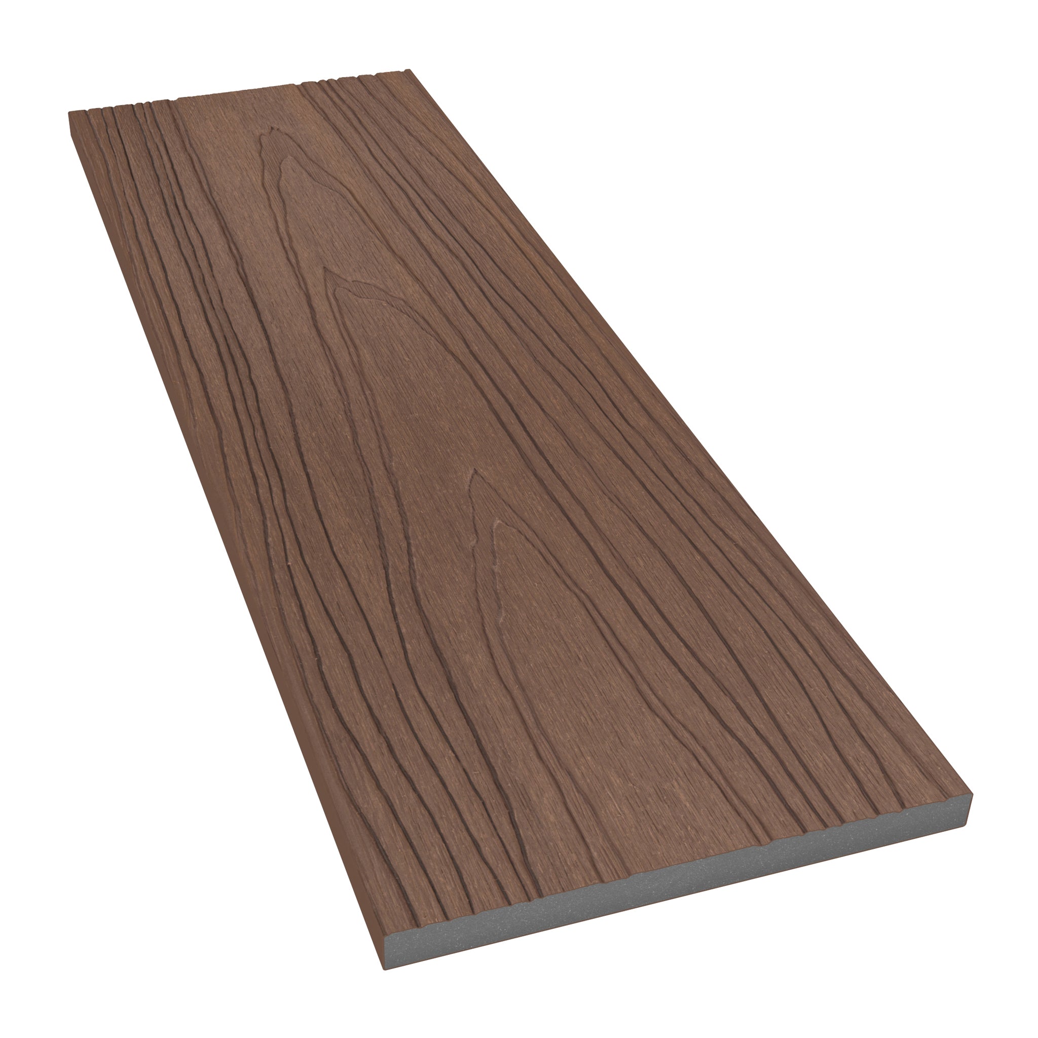 NeoTimber Deluxe  Composite Decking Fascia Board – Teak – Angled Close Up