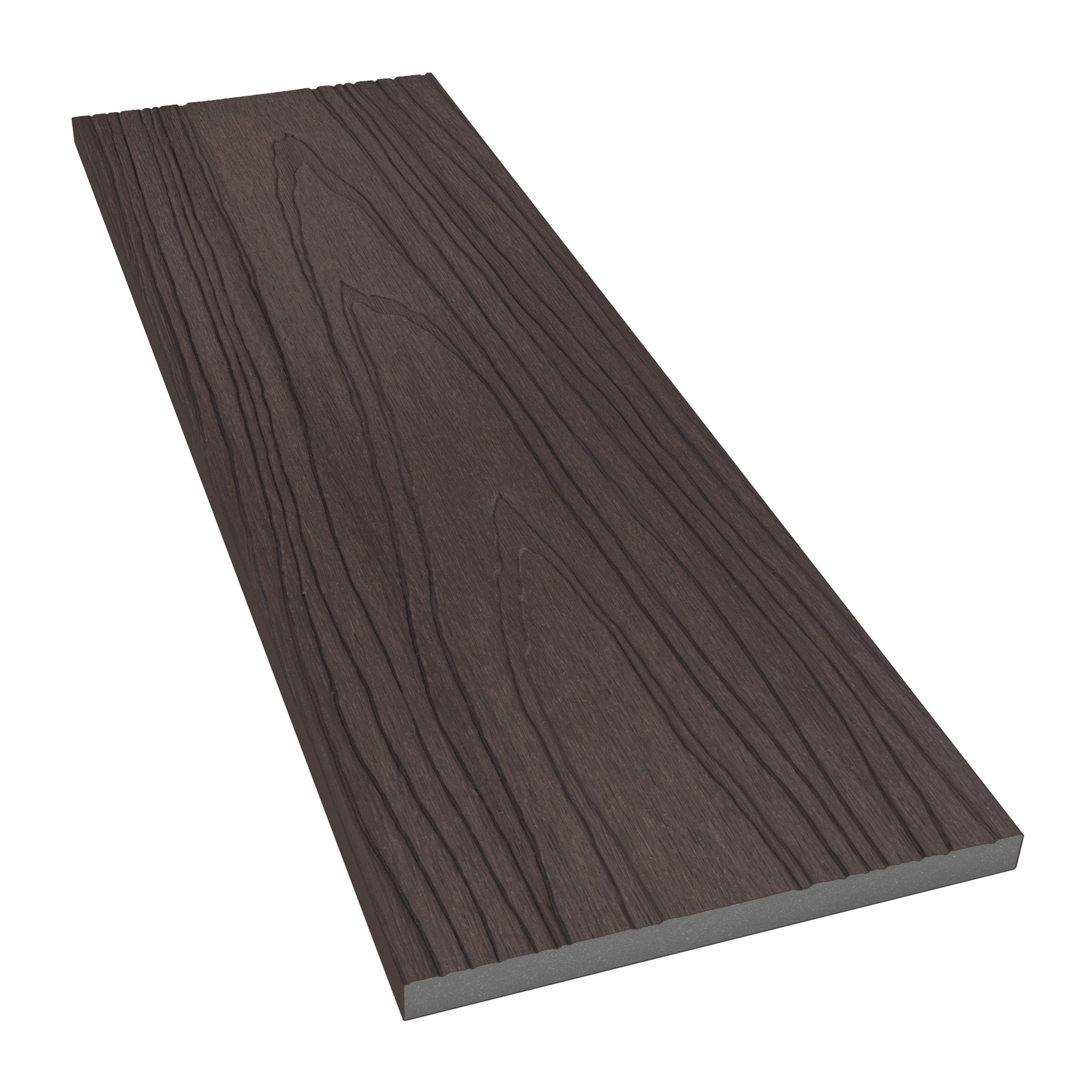 NeoTimber Deluxe & Slatted Composite Cladding Fascia Board – Chocolate – Angled Close Up