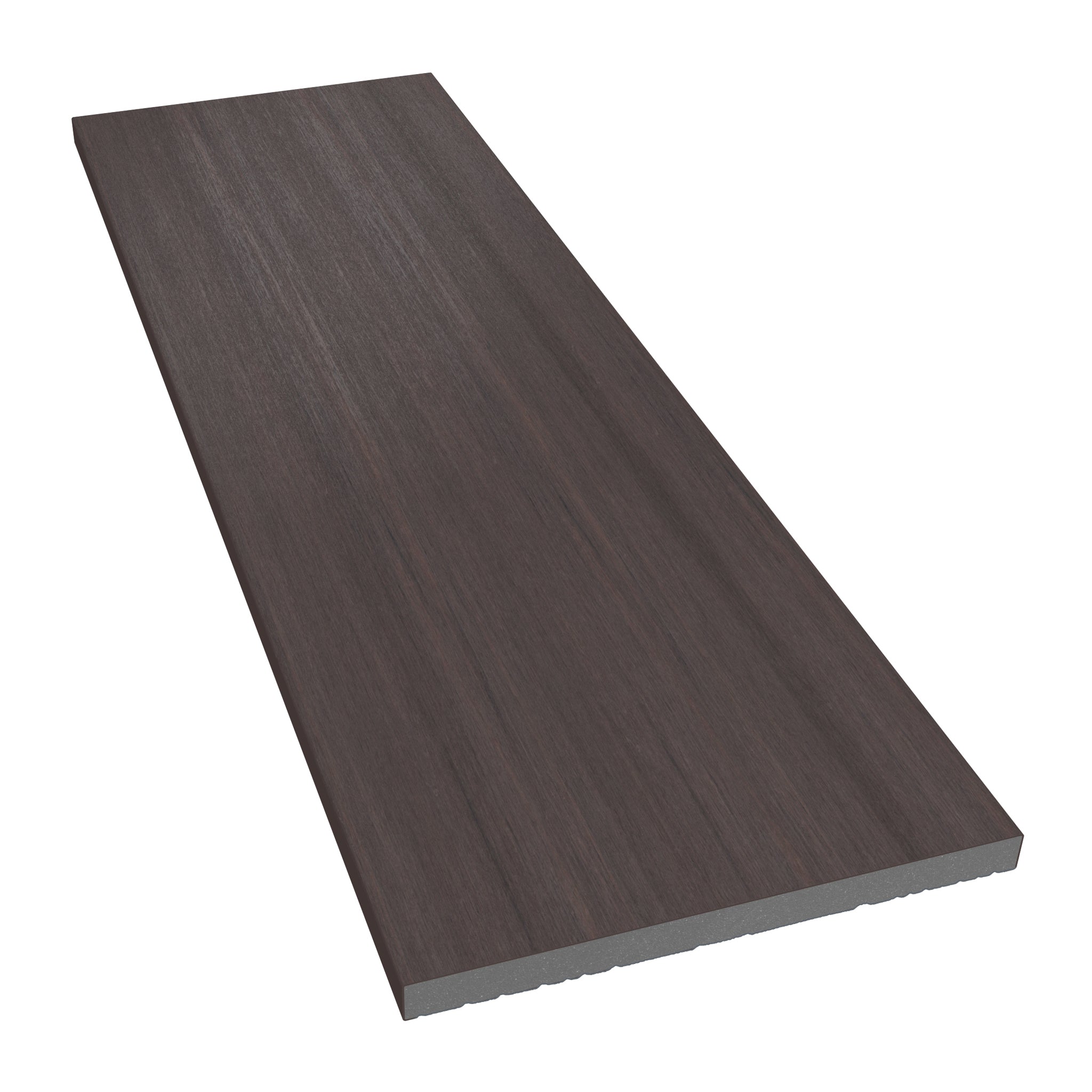 NeoTimber Deluxe & Slatted Composite Cladding Fascia Board – Chocolate – Angled Close Up- Smooth