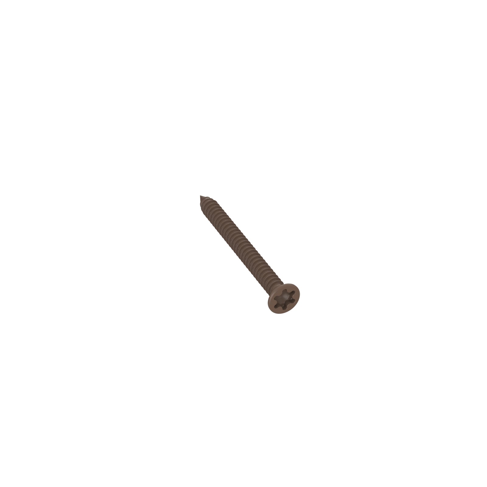 NeoTimber Coloured Composite Decking Trim Screws – Teak – Angled Close Up