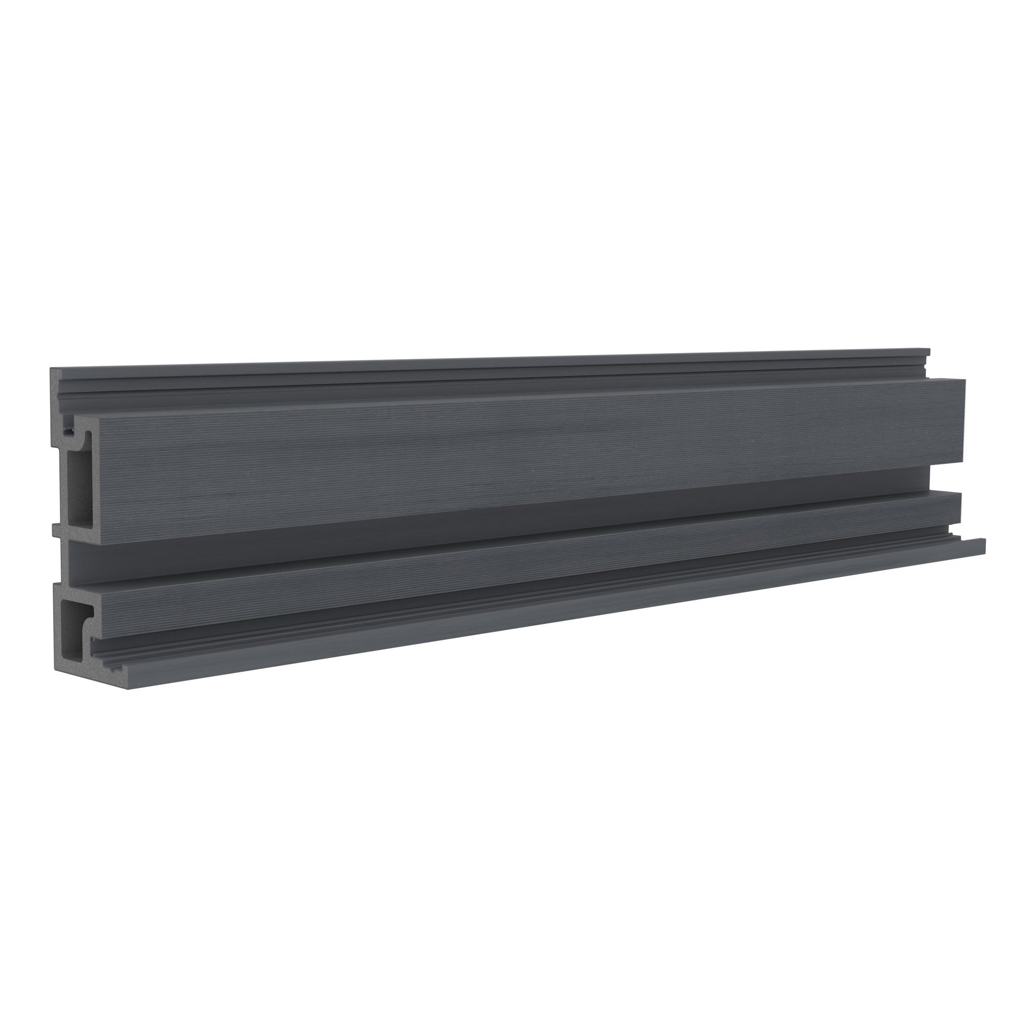 NeoTimber Slatted Composite Cladding Internal Trim – Grey – Angled Close Up