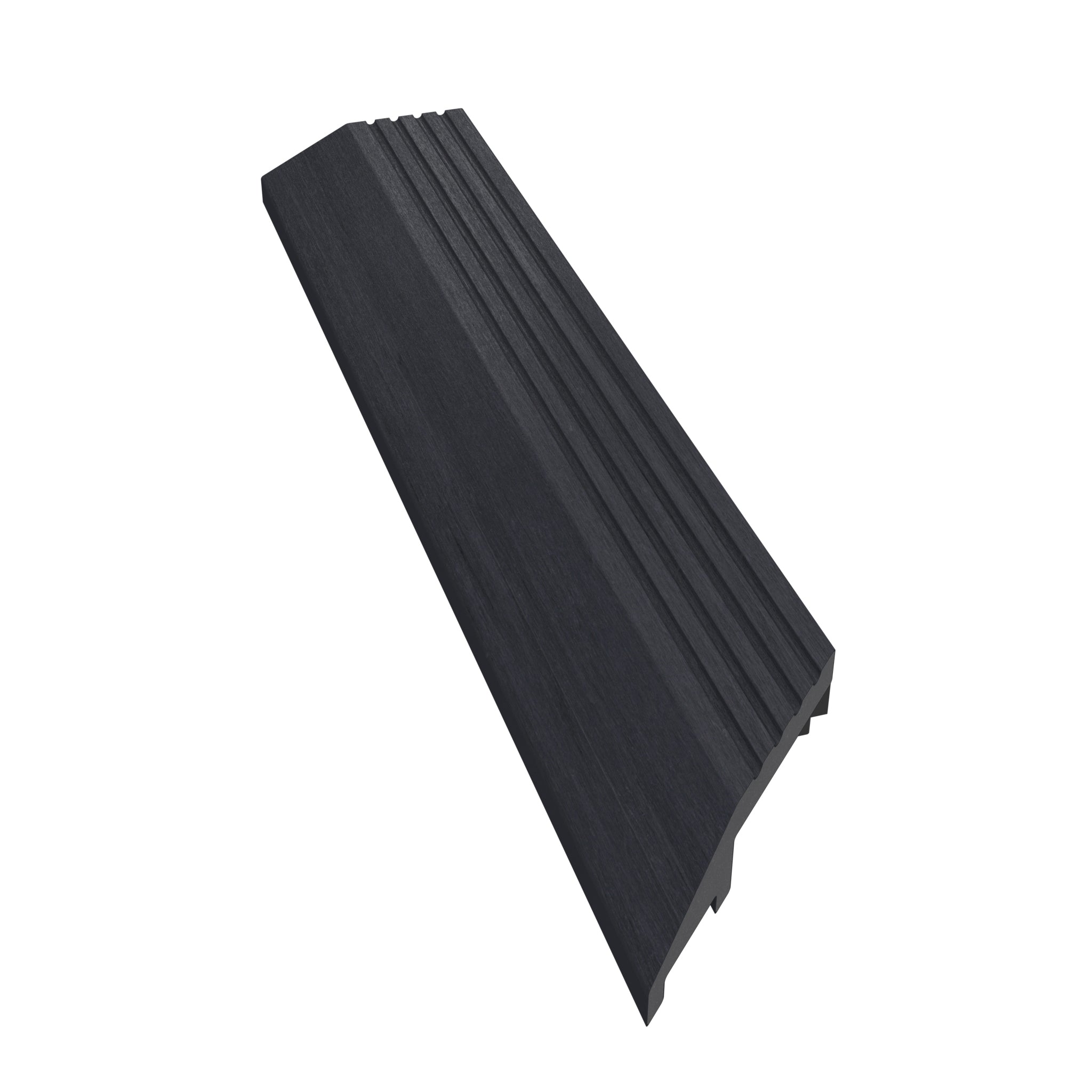 NeoTimber Deluxe Deck Tile Corner Edge Ramps Composite Decking – Charcoal – Angled Close Up
