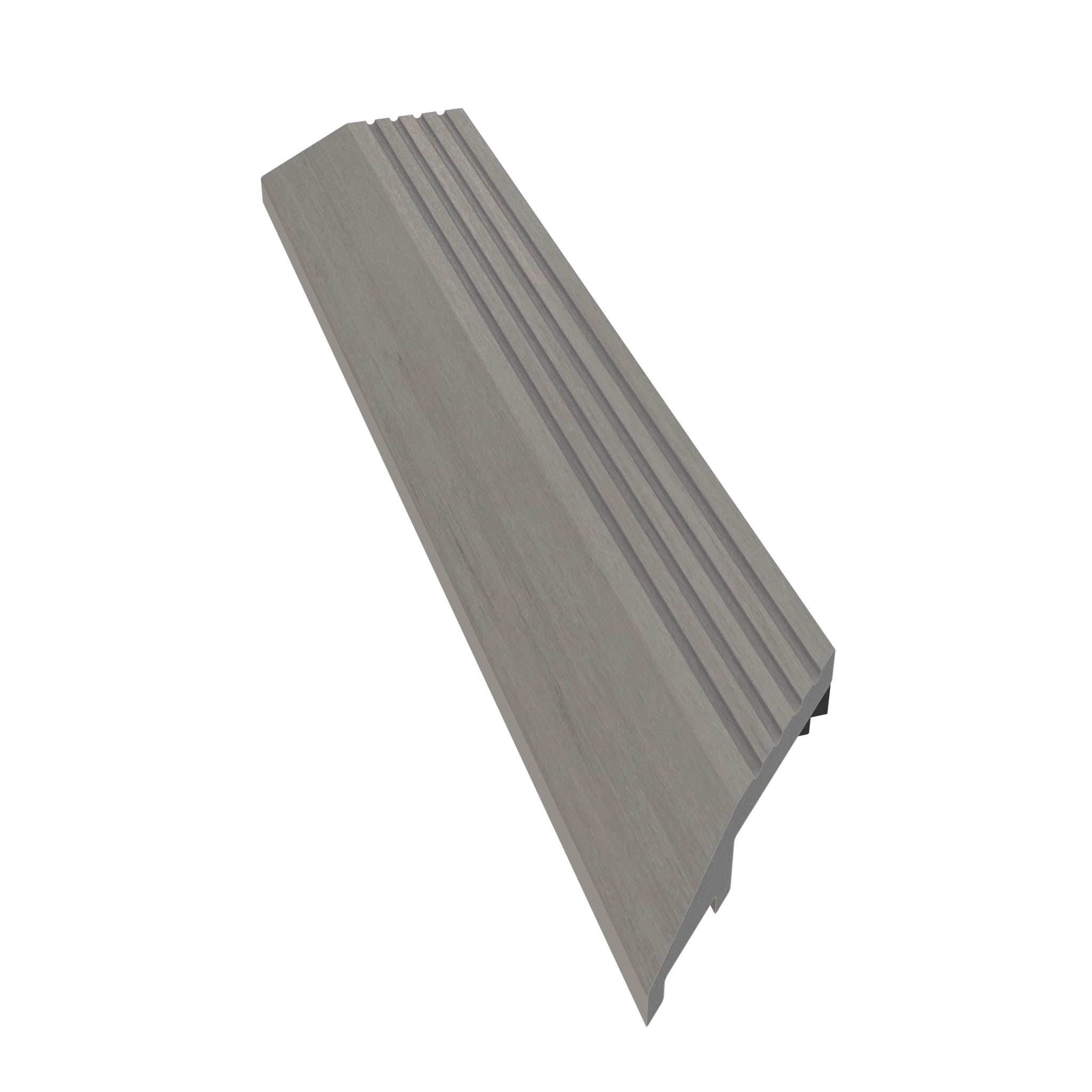 NeoTimber Deluxe Deck Tile Corner Edge Ramps Composite Decking – Silver Birch – Angled Close Up