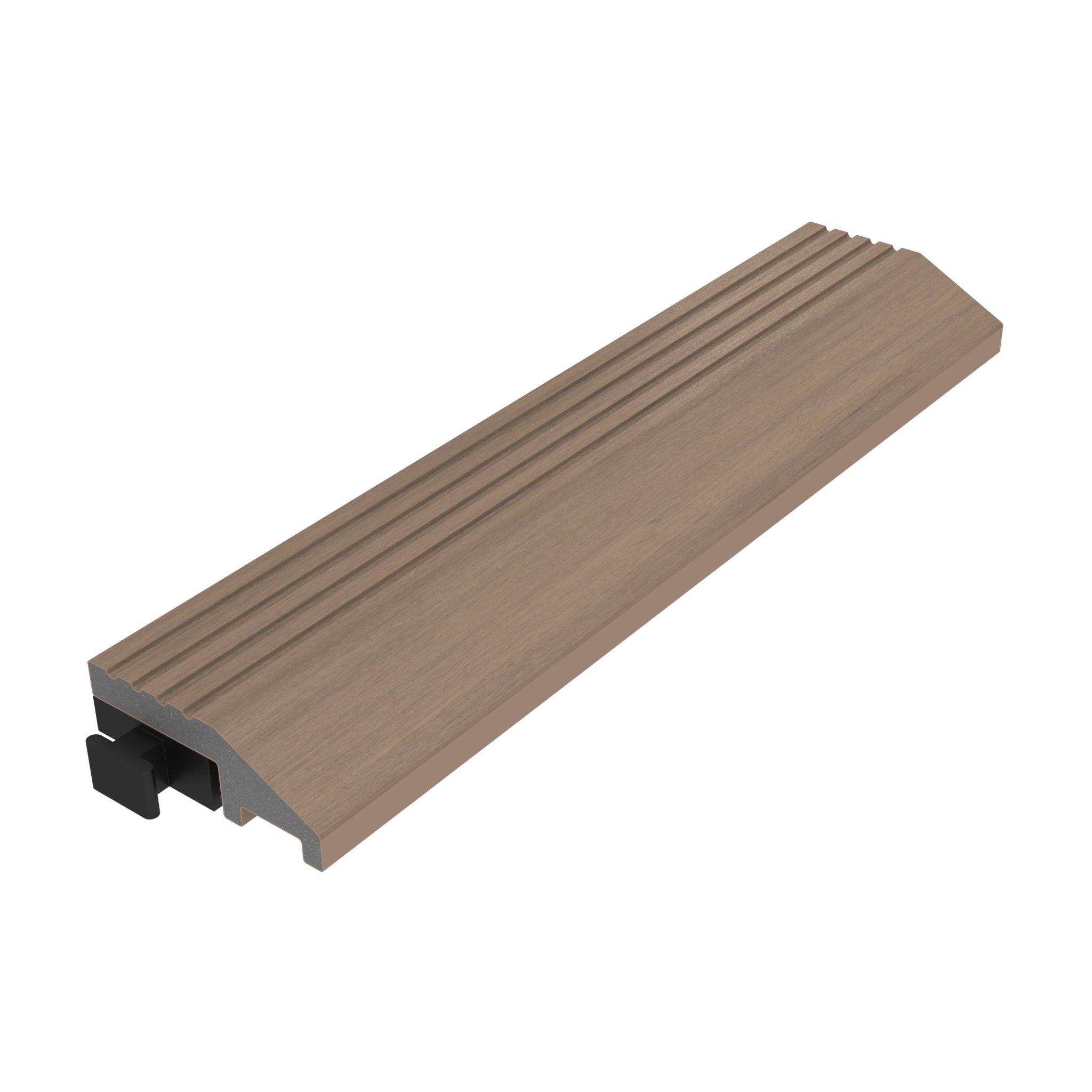 NeoTimber Deluxe Deck Tile Straight Edge Ramps Composite Decking – Oak – Angled Close Up