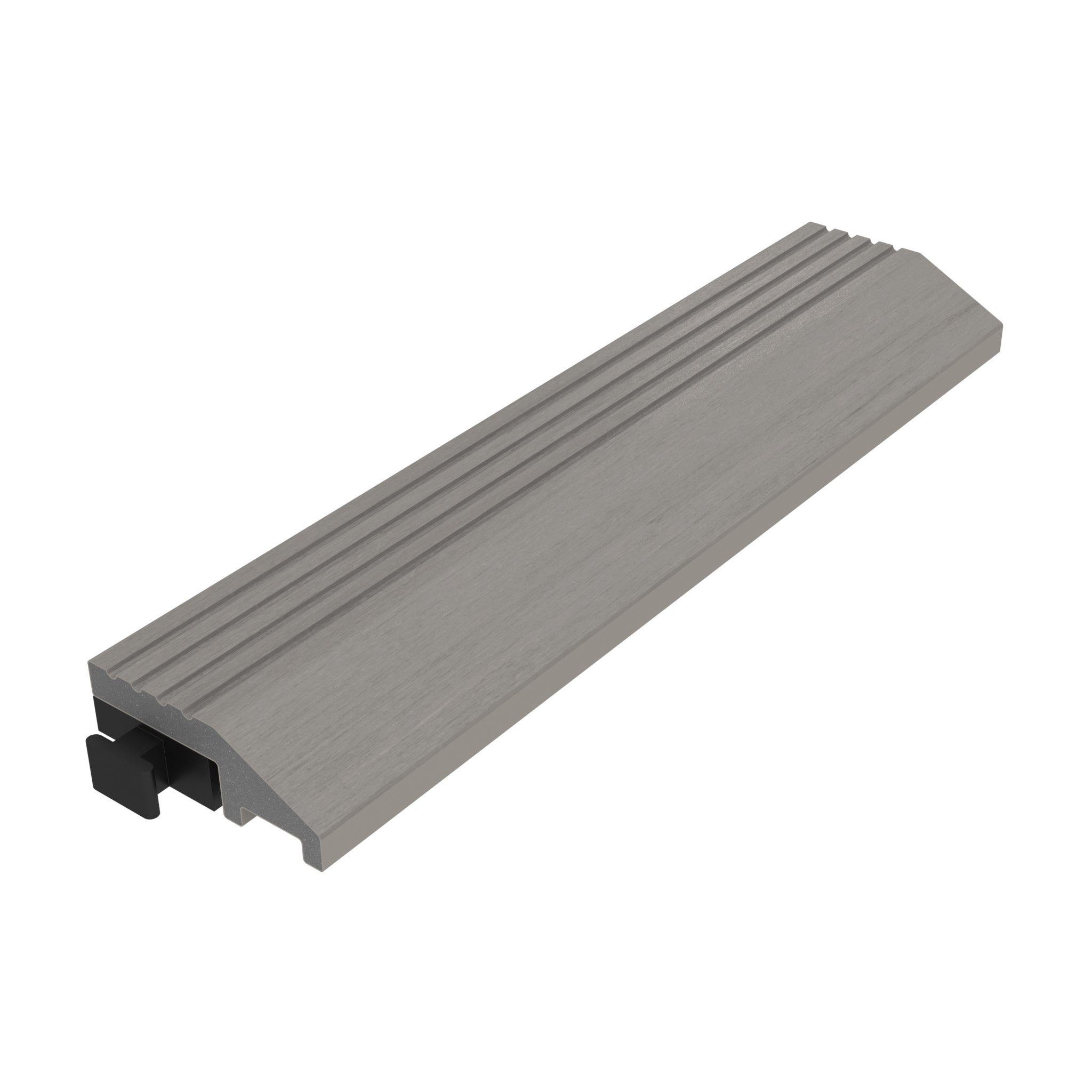 NeoTimber Deluxe Deck Tile Straight Edge Ramps Composite Decking – Silver Birch– Angled Close Up
