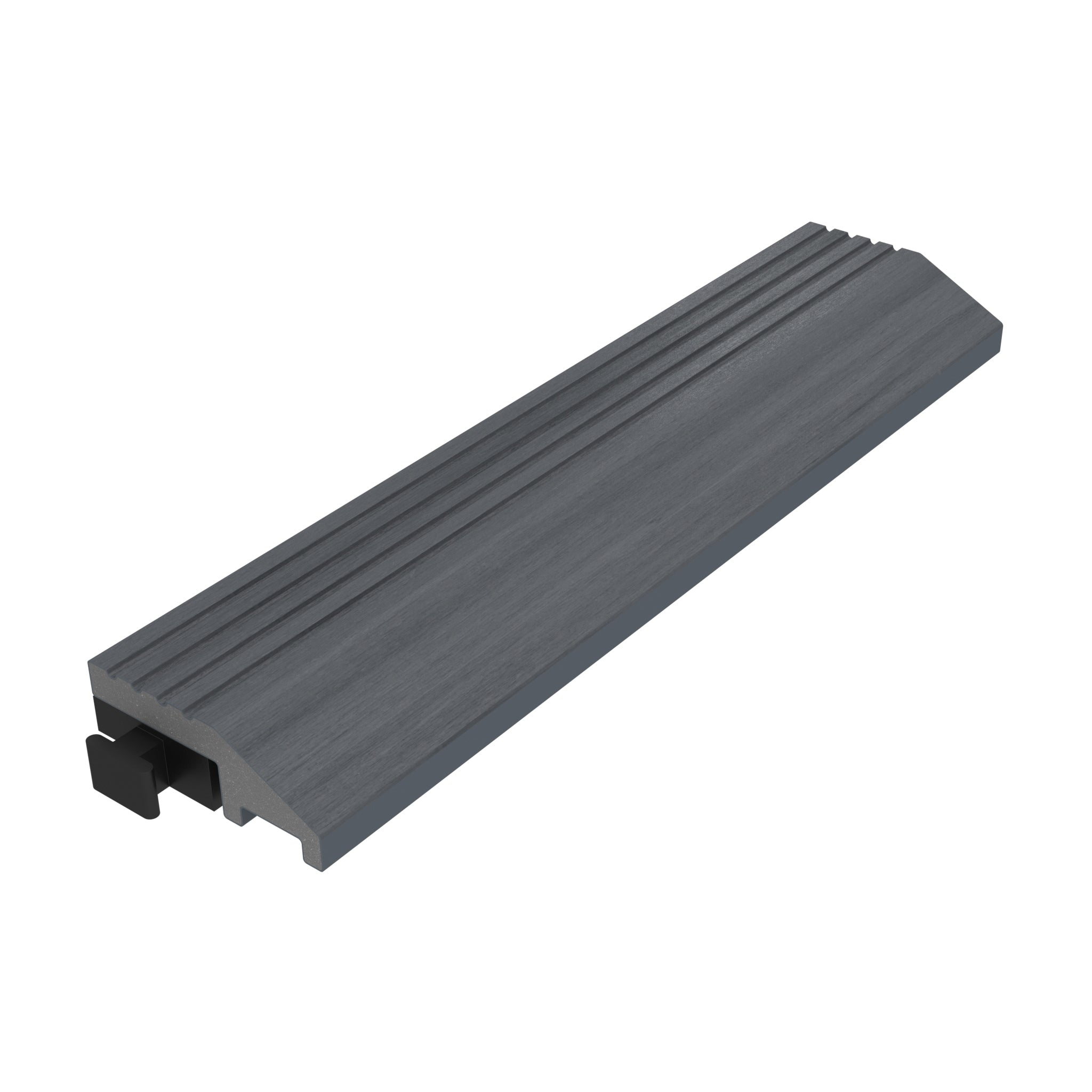NeoTimber Deluxe Deck Tile Straight Edge Ramps Composite Decking – Grey – Angled Close Up