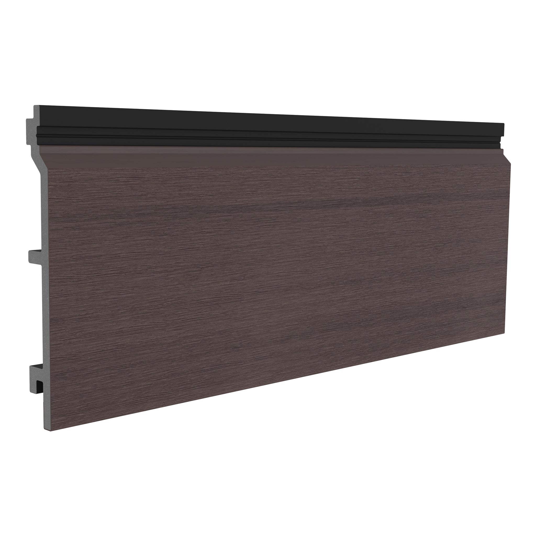 NeoTimber Deluxe Brushed Composite Cladding Boards – Chocolate – Angled Close 