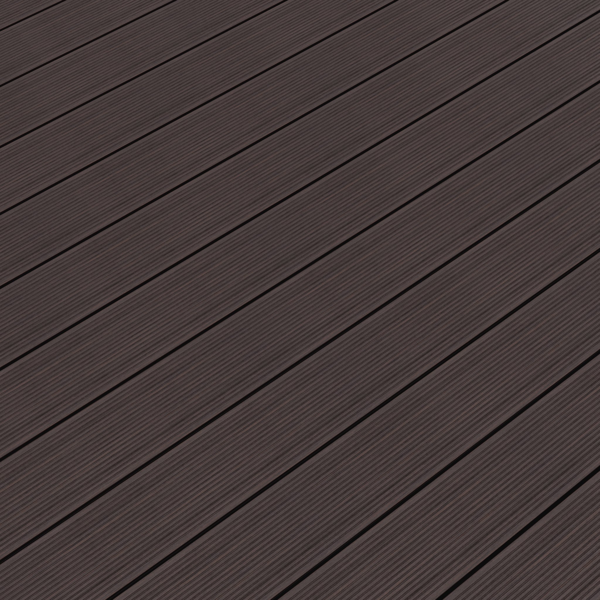 NeoTimber Deluxe Hollow Composite Decking – Chocolate – Surface Texture Detail - Grooved