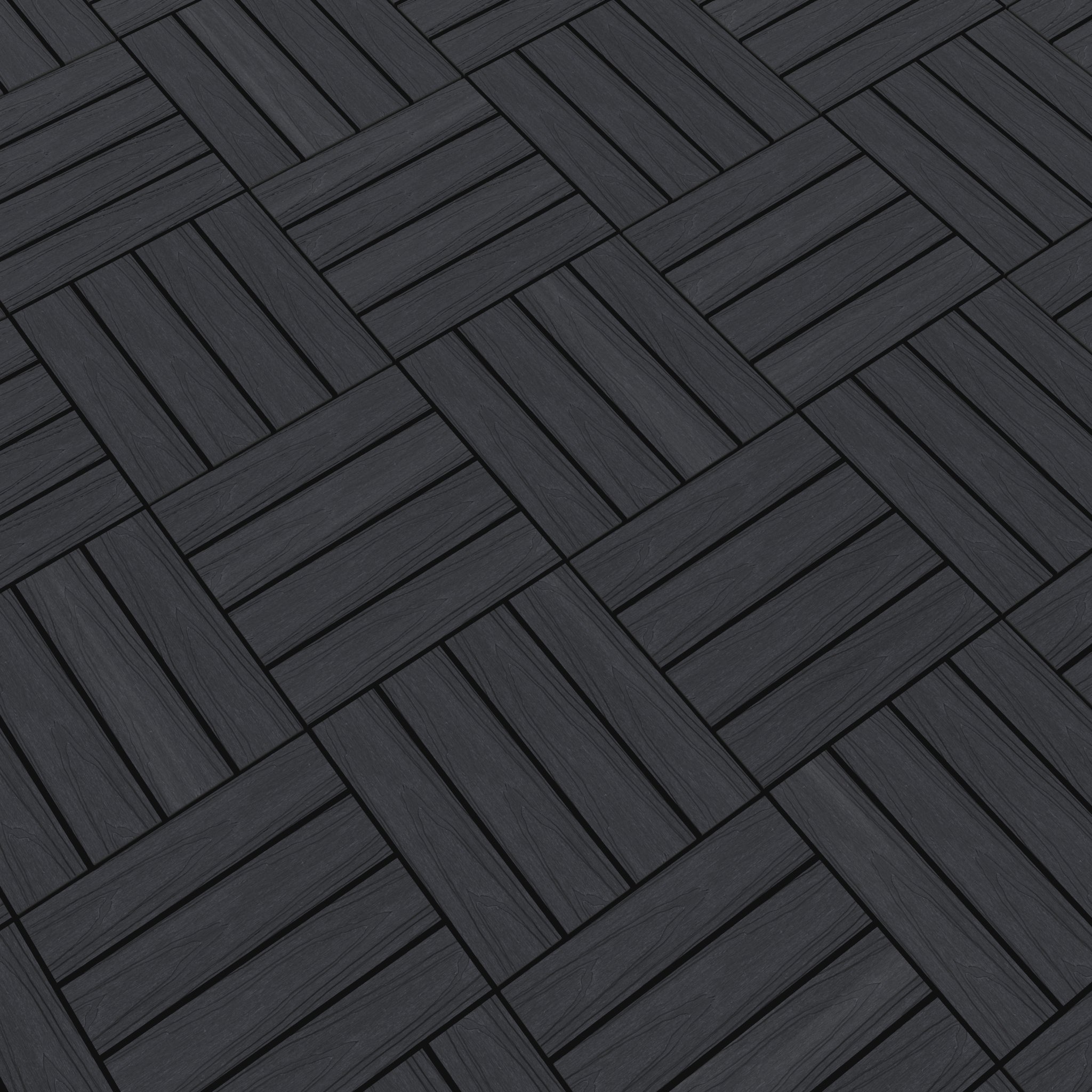 NeoTimber Deluxe Composite Deck Tiles – Charcoal – In - Situ