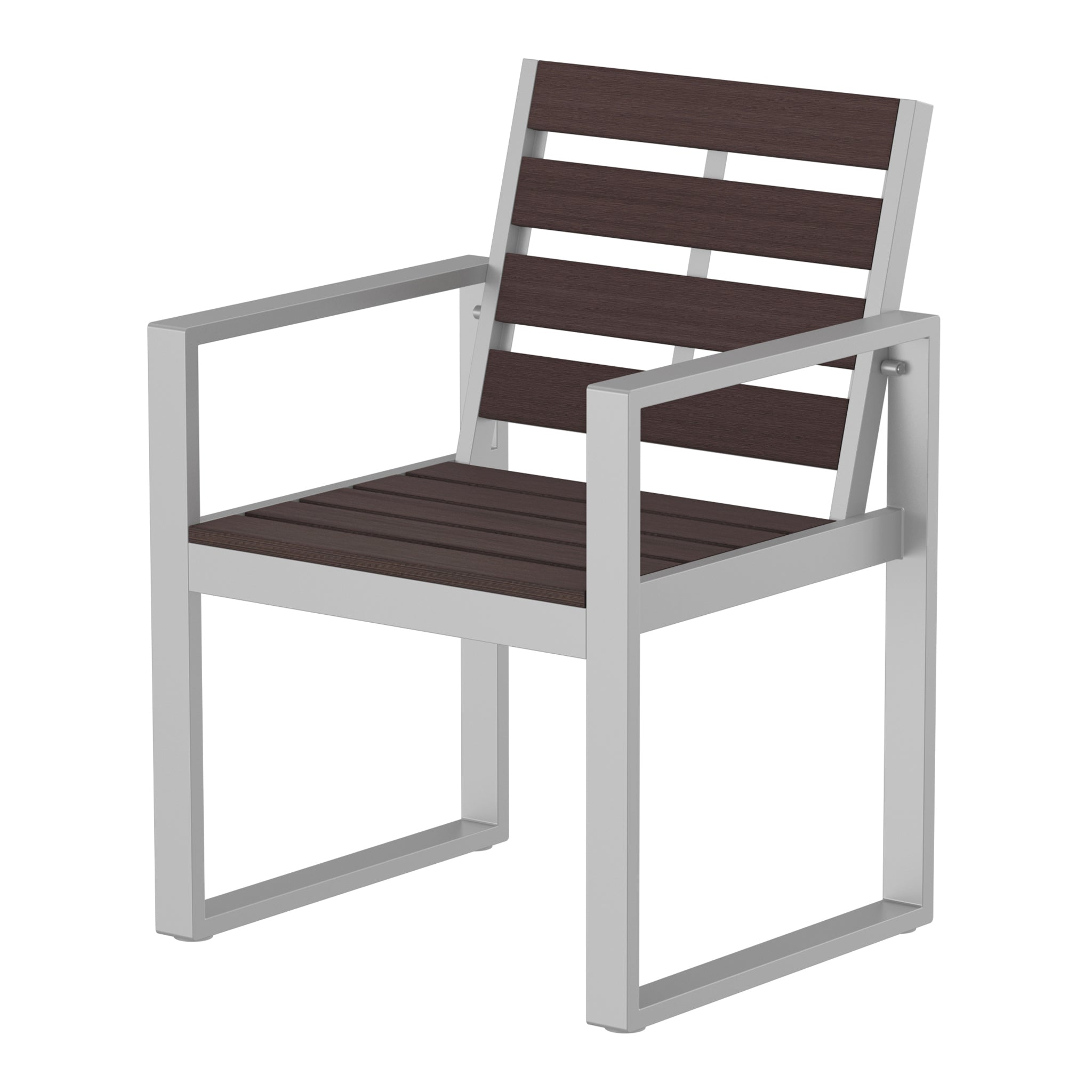 NeoTimber Composite Armchair - Composite Furniture – Chocolate – Angled Close Up